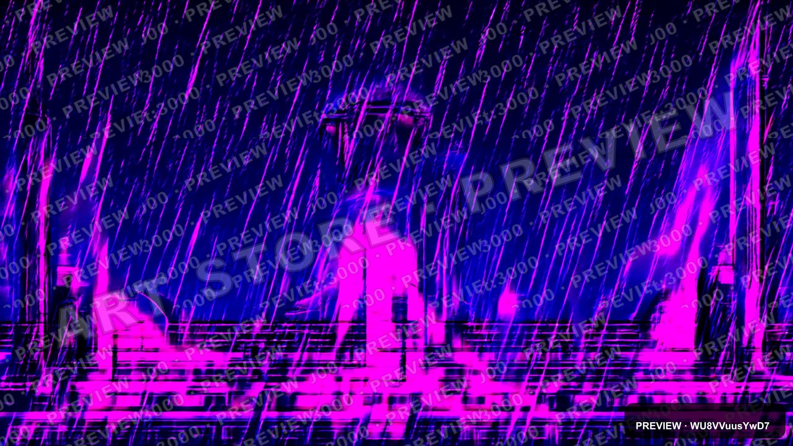 Rain, Sci‑Fi aesthetic, Graphic Novel, Bright mood, Pink accents, Noise Textu... — wallpaper — 2560×1440, Neon, Cinematic, Bright