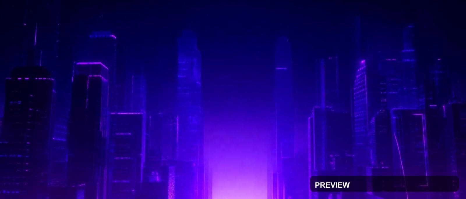 Skyscrapers, Neon Noir aesthetic, Gradient, Moody mood, Purple accents, high ... — wallpaper — 1680×720, Neon, Cinematic, Moody