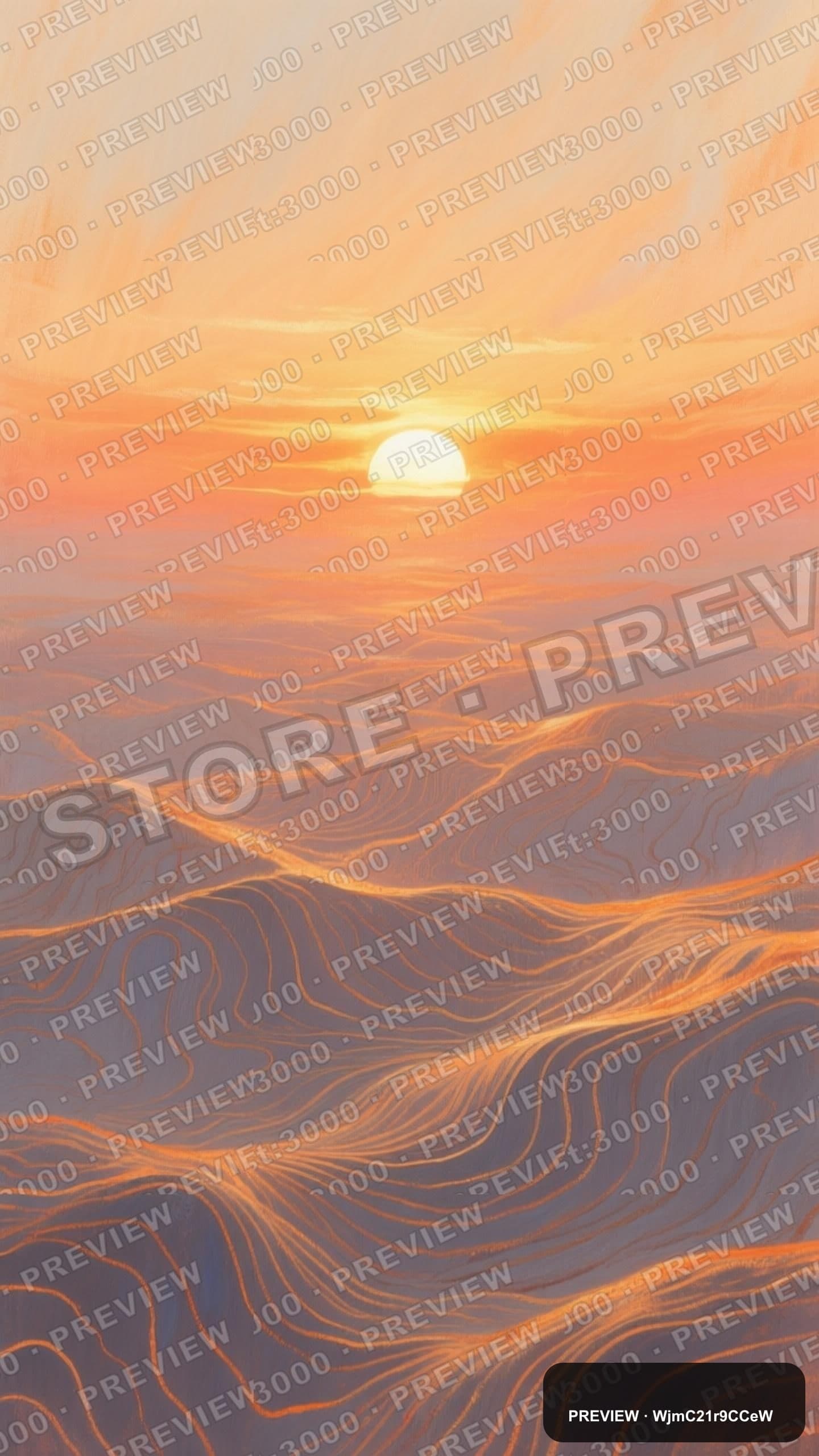 Sunset, Dreamcore aesthetic, Gouache, Minimal mood, Amber accents, Topographi... — wallpaper — 1440×2560, Space, Cinematic, Minimal