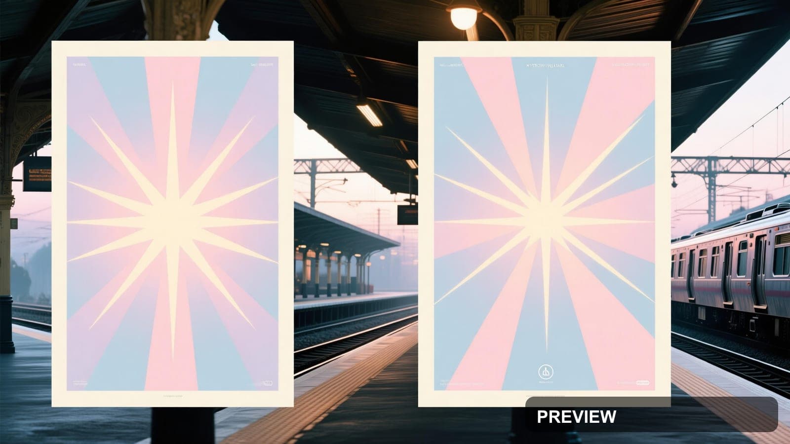 Train Station, Mystic aesthetic, Travel Poster, Meditative mood, Pastel accen... — wallpaper — 3840×2160, Space, Cinematic, Soft