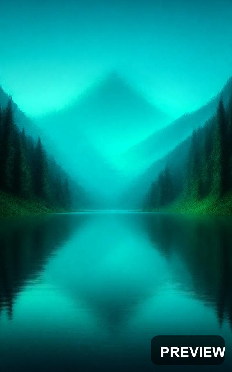Mountain Lake, Surreal aesthetic, Photorealistic, Luxurious mood, Neon Teal a... — wallpaper — 800×1280, Neon, Photorealistic, Soft