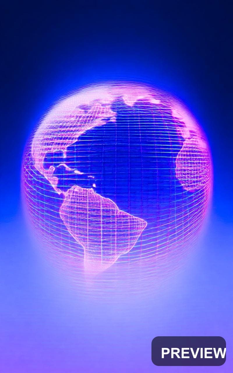 Planet, Synthwave aesthetic, Wireframe, Futuristic mood, Pastel accents, Plai... — wallpaper — 800×1280, Synthwave, Cinematic, Soft