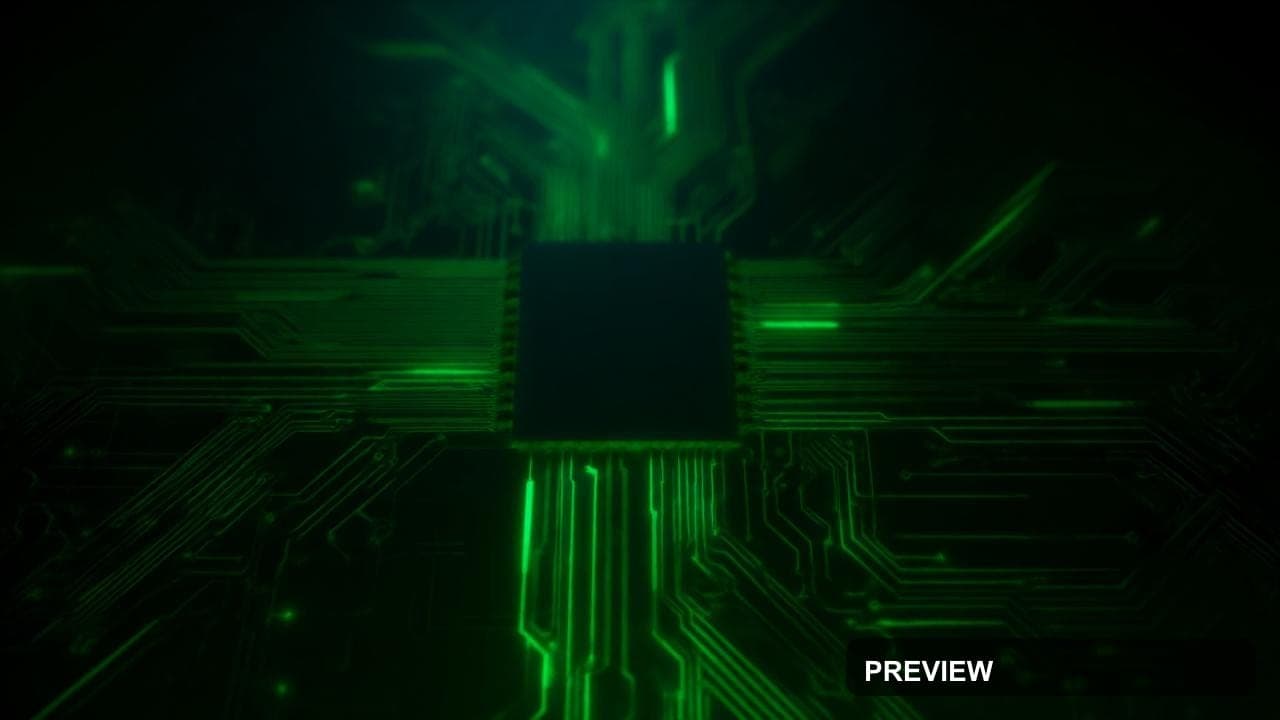 Circuit Board, Vaporwave aesthetic, Geometric, Noir mood, Neon Lime accents, ... — wallpaper — 1280×720, Neon, Cinematic, Soft