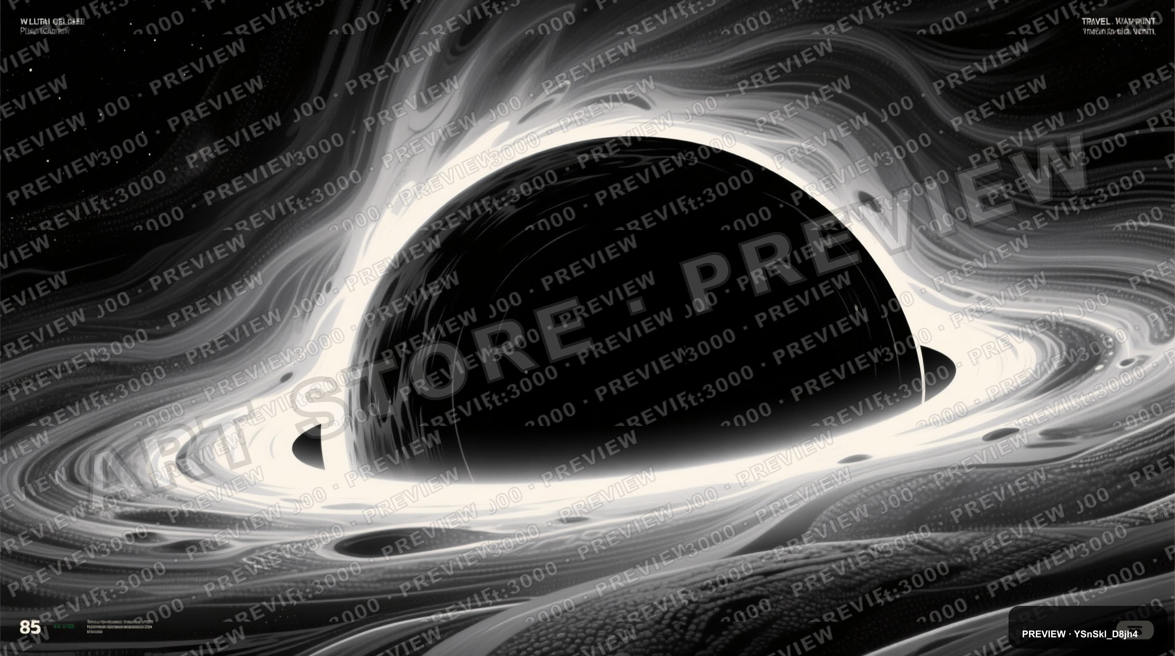 Black Hole, Bright aesthetic, Travel Poster, Playful mood, Gray accents, 80s ... — wallpaper — 3840×2144, Space, Cinematic, Bright