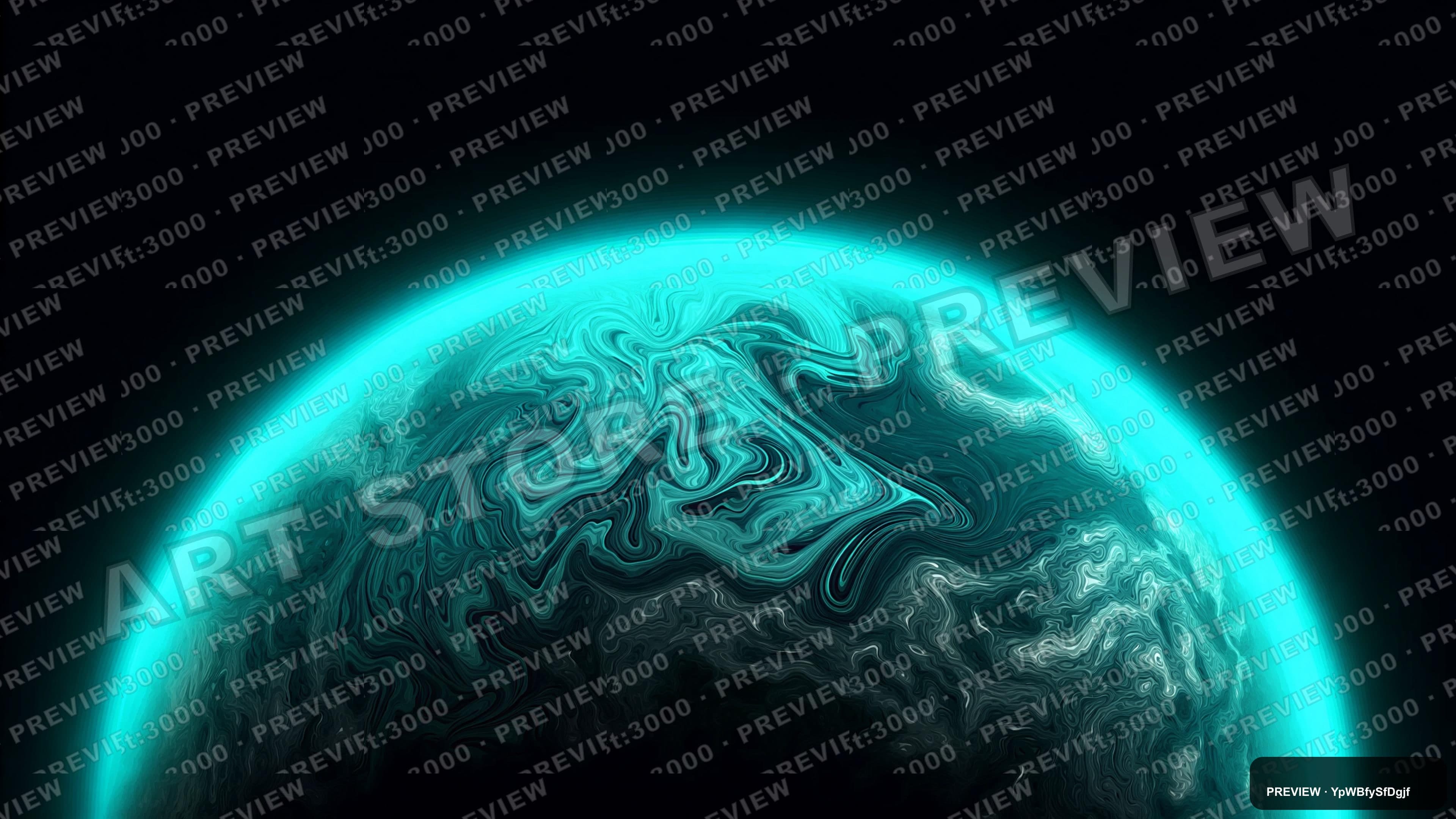 Planet, Dark aesthetic, Stylized Illustration, Moody mood, Neon Cyan accents,... — wallpaper — 3840×2160, Neon, Cinematic, Moody