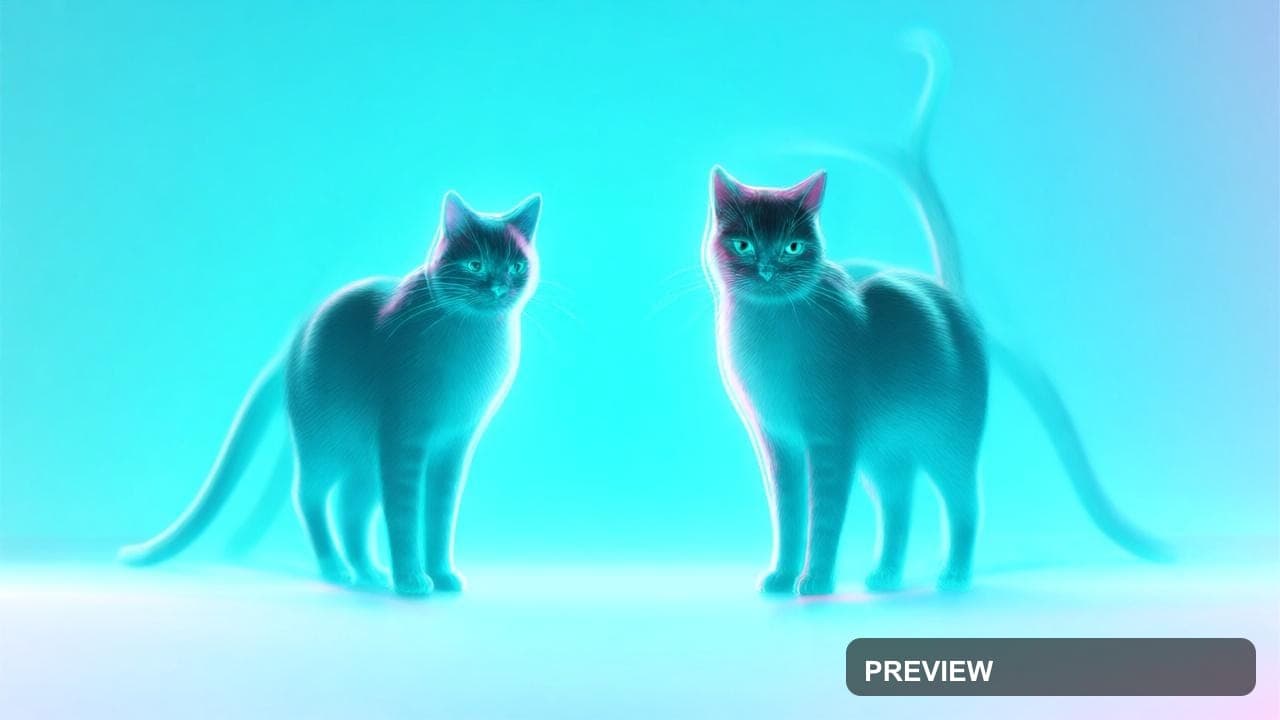 Cats, Vaporwave aesthetic, Concept Art, Bright mood, Neon Teal accents, high ... — wallpaper — 1280×720, Neon, Cinematic, Bright