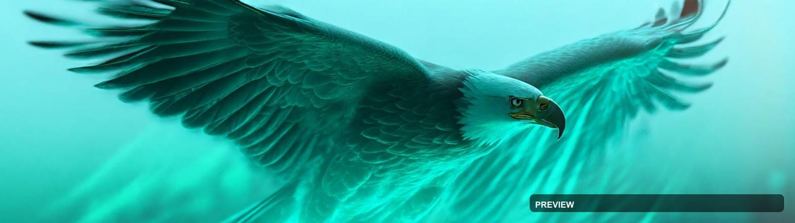 Eagles, Naturecore aesthetic, Gradient, Energetic mood, Teal accents, Futuris... — wallpaper — 1920×540, Space, Cinematic, Energetic