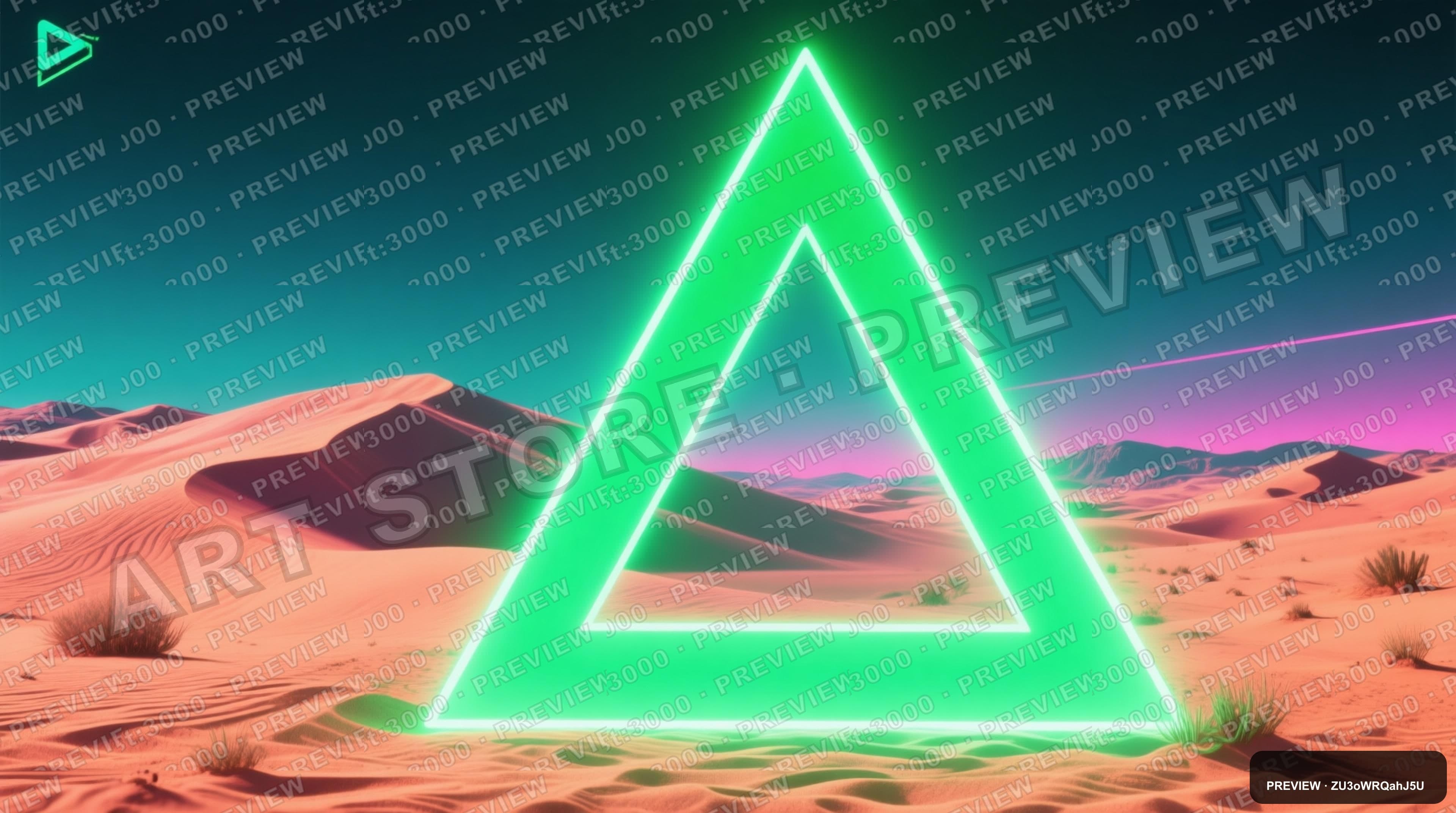 Desert, Synthwave aesthetic, Album Cover, Playful mood, Neon Green accents, T... — wallpaper — 3840×2144, Neon, Cinematic, Playful