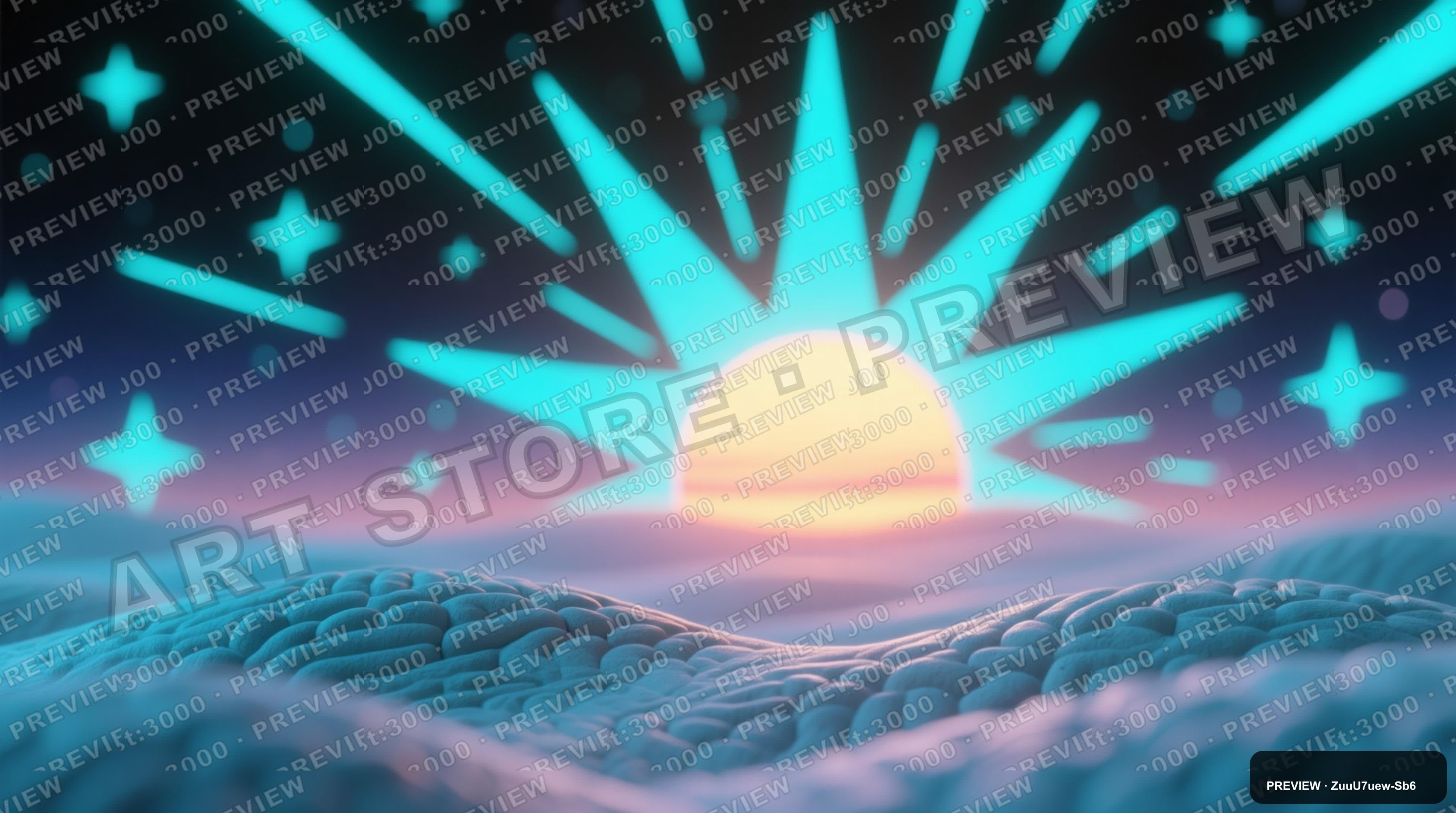 Sunrise, Dreamcore aesthetic, Claymation, Meditative mood, Neon Cyan accents,... — wallpaper — 3840×2144, Neon, Cinematic, Soft