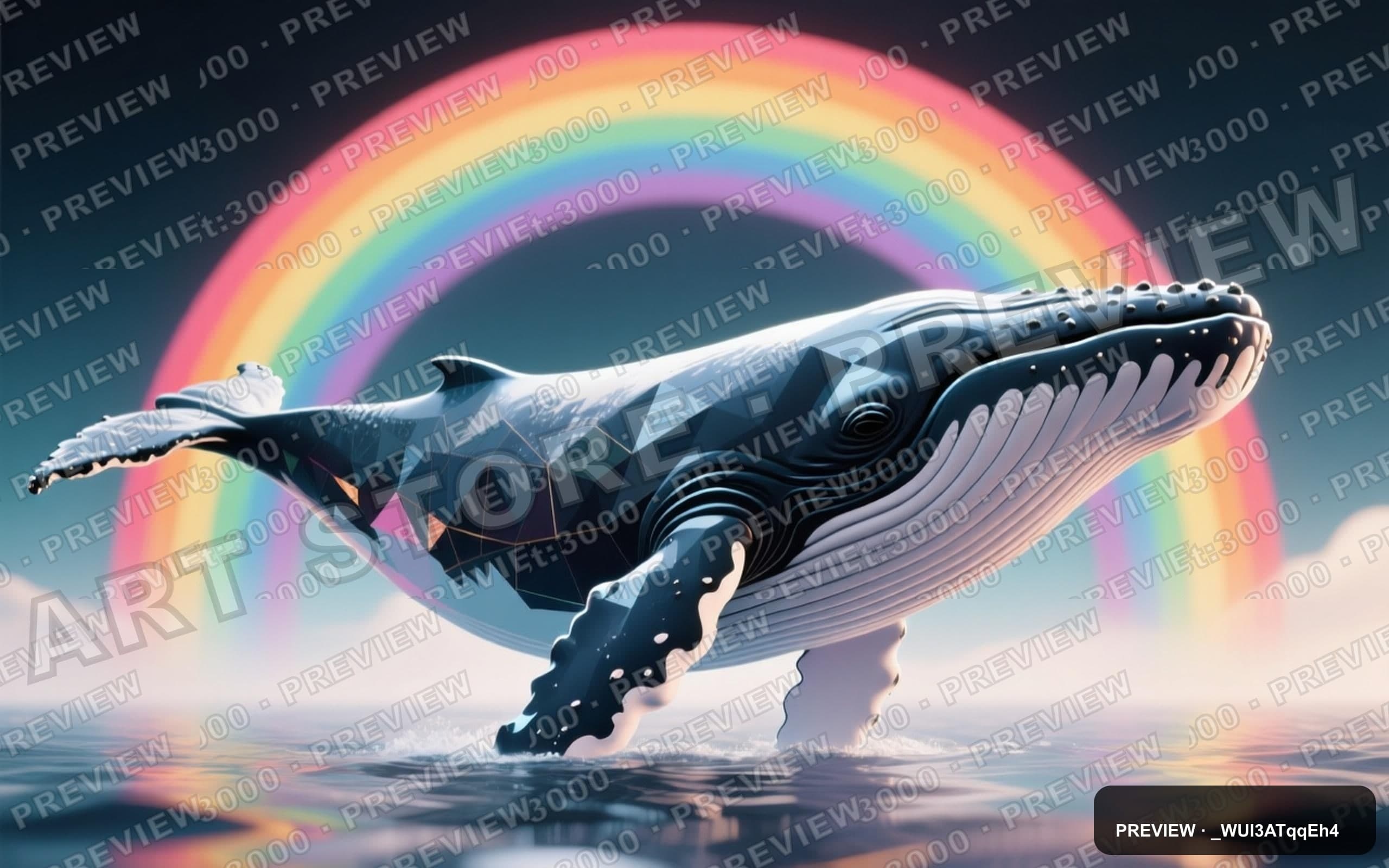 Whales, Geometric aesthetic, Soft Focus, Luxurious mood, Rainbow accents, Ret... — wallpaper — 2560×1600, Space, Cinematic, Soft