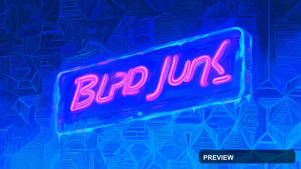 Neon Signs, Spacepunk aesthetic, Acrylic Painting, Playful mood, Ice Tones ac... — wallpaper — 1280×720, Neon, Cinematic, Soft