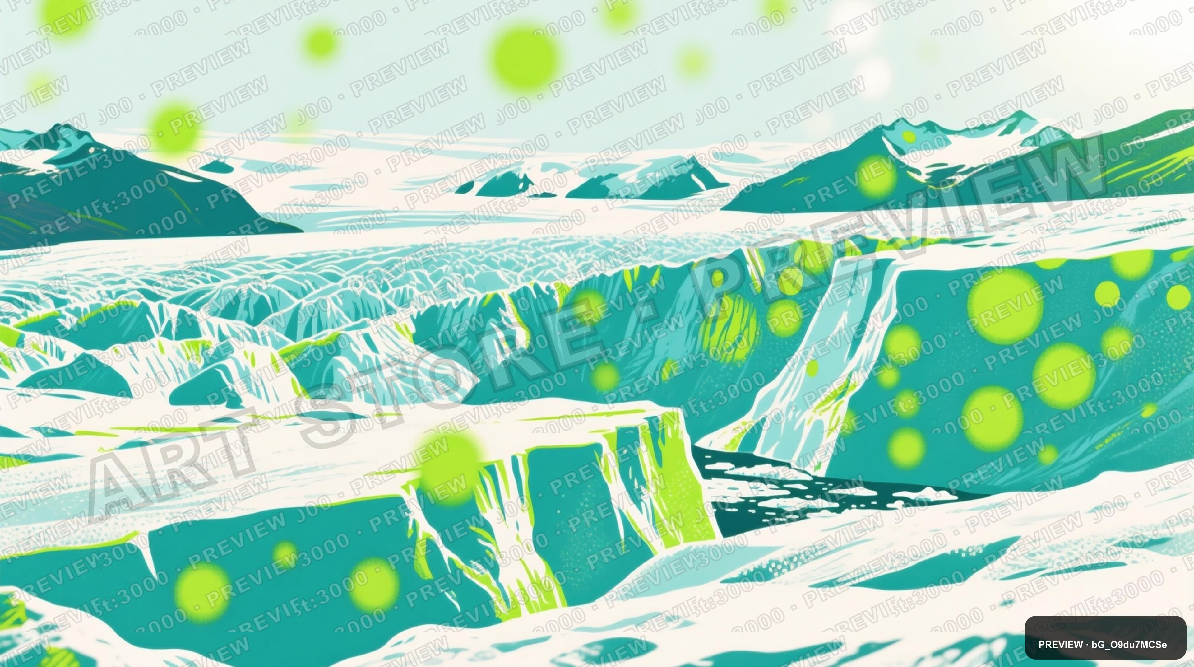 Glacier, Luxury aesthetic, Risograph, Playful mood, Lime accents, Bokeh patte... — wallpaper — 3840×2144, Space, Cinematic, Soft