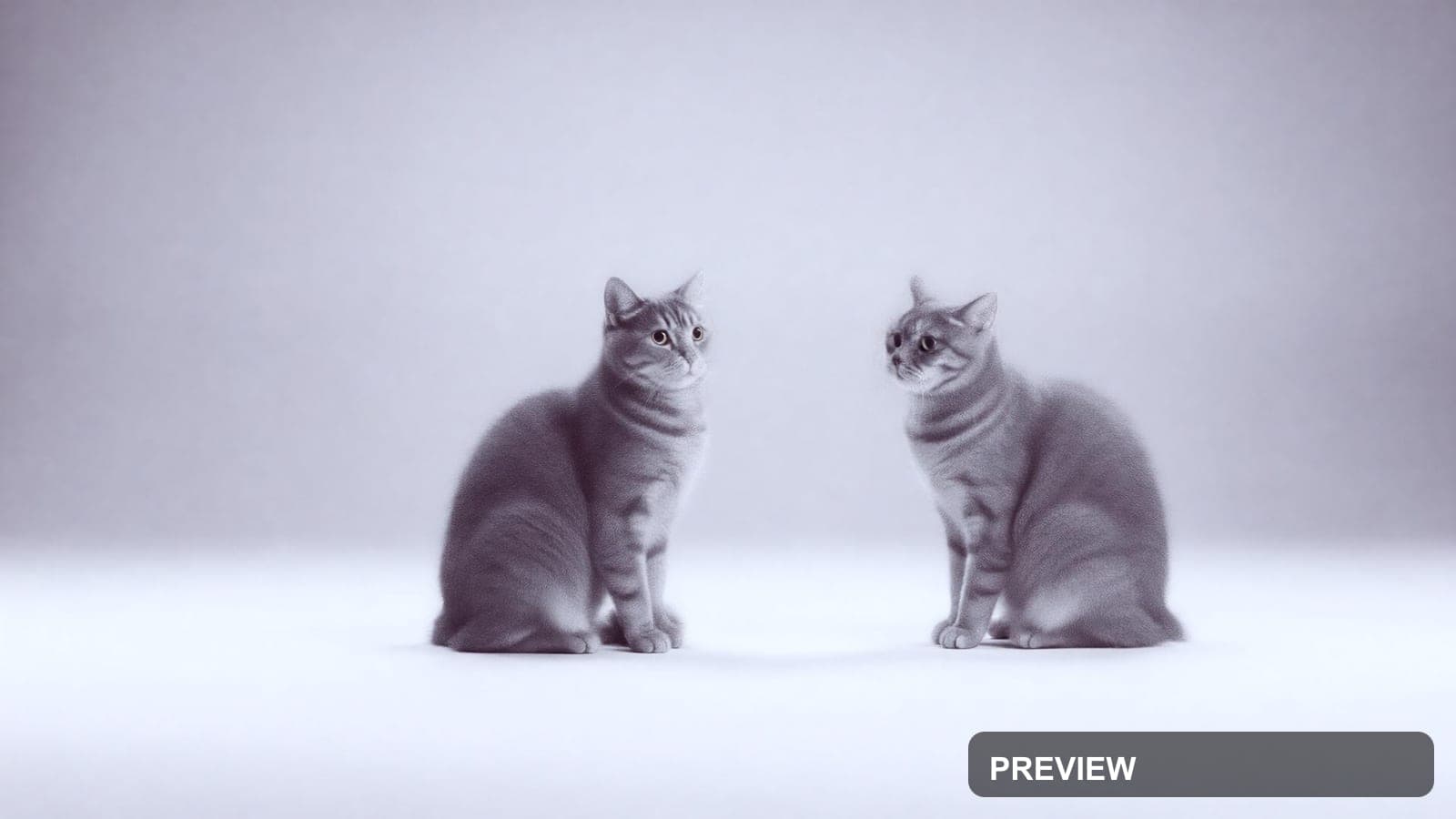 Cats, Surreal aesthetic, Film Grain, Clean mood, Gray accents, high detail, u... — wallpaper — 1920×1080, Space, Cinematic, Clean
