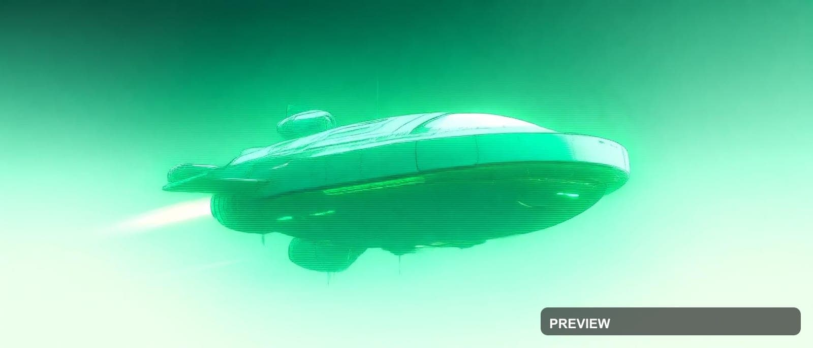 Spaceship, Dreamcore aesthetic, Pop Art, Dreamy mood, Emerald accents, high d... — wallpaper — 1680×720, Space, Cinematic, Dreamy