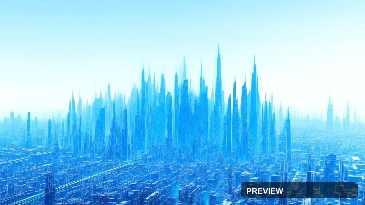a vast futuristic city skyline, high detail, ultra clean, wallpaper compositi... — 1280×720, Futuristic