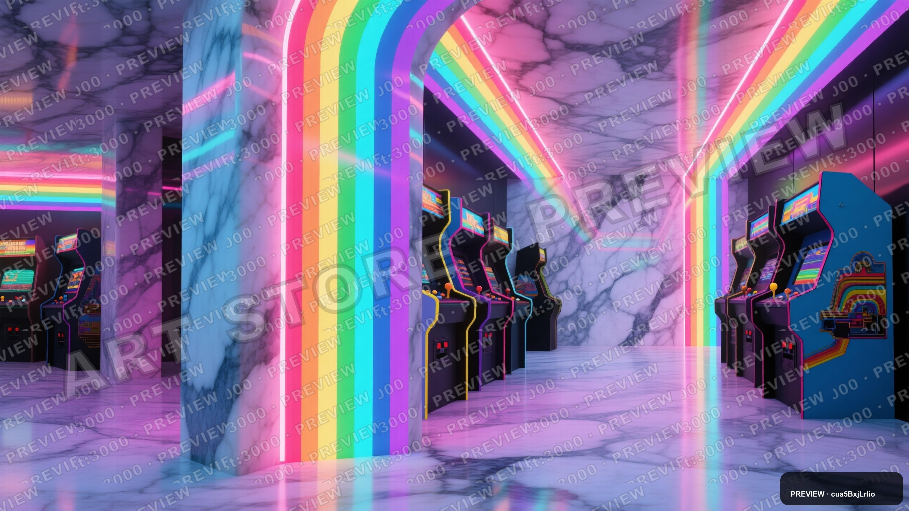 Marble, Retro Arcade aesthetic, Architectural Visualization, Meditative mood,... — wallpaper — 3840×2160, Neon, Cinematic, Meditative