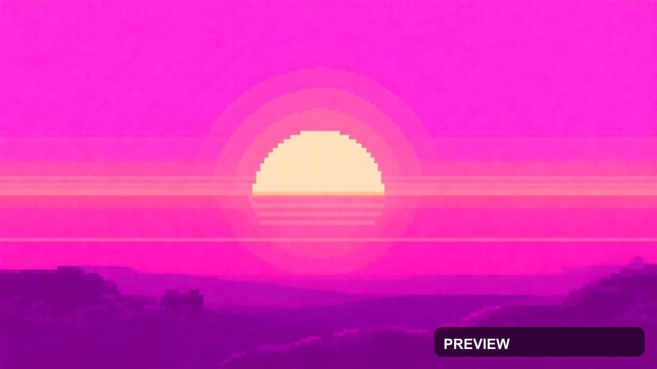 Sunrise, Cozy aesthetic, Pixel Art, Nostalgic mood, Magenta accents, high det... — wallpaper — 1280×720, Space, Cinematic, Cozy