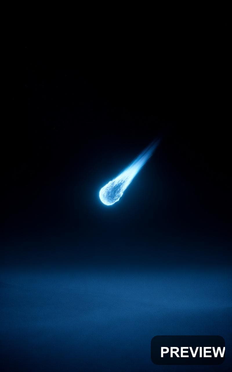 Comet, Neon Noir aesthetic, Monochrome, Clean mood, Ice Tones accents, high d... — wallpaper — 800×1280, Neon, Cinematic, Clean