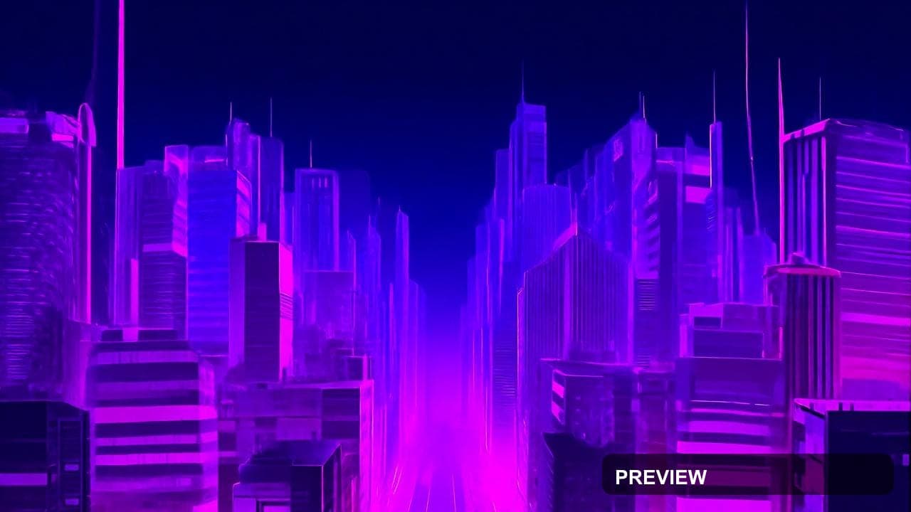 Cityscape, Neon aesthetic, Pop Art, Bold mood, Neon Magenta accents, Modern v... — wallpaper — 1280×720, Neon, Cinematic, Bold