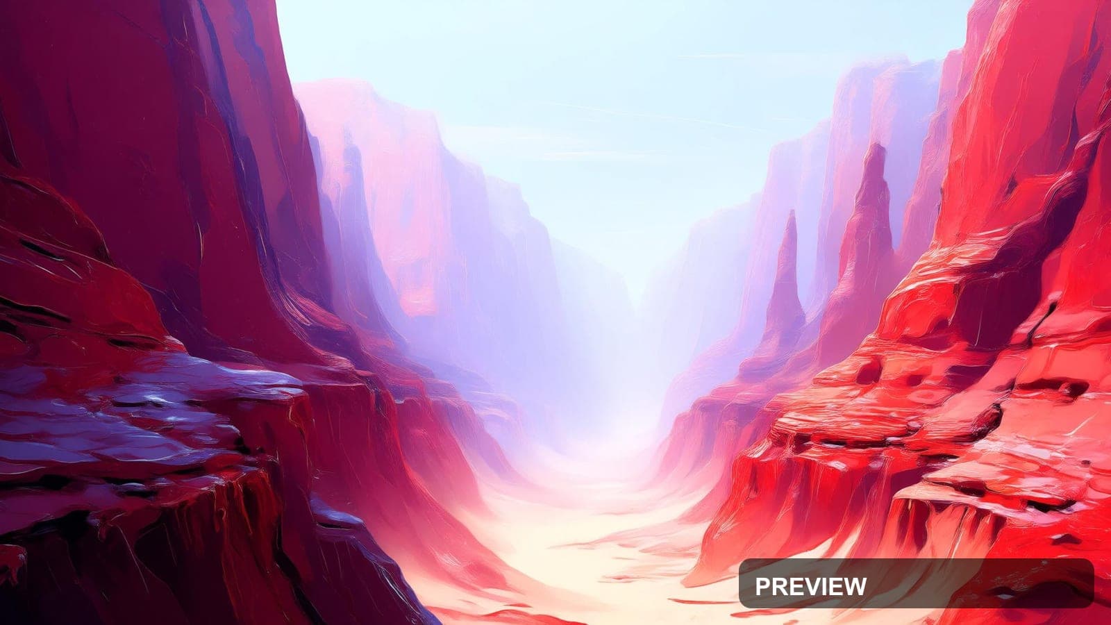 Canyon, Sci‑Fi aesthetic, Acrylic Painting, Playful mood, Silver accents, hig... — wallpaper — 1920×1080, Sci‑Fi, Cinematic, Soft