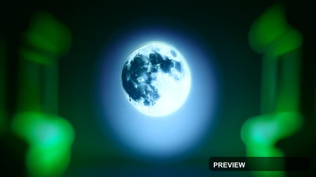 Moon, Retro Arcade aesthetic, Bokeh, Clean mood, Neon Lime accents, high deta... — wallpaper — 1280×720, Neon, Cinematic, Clean