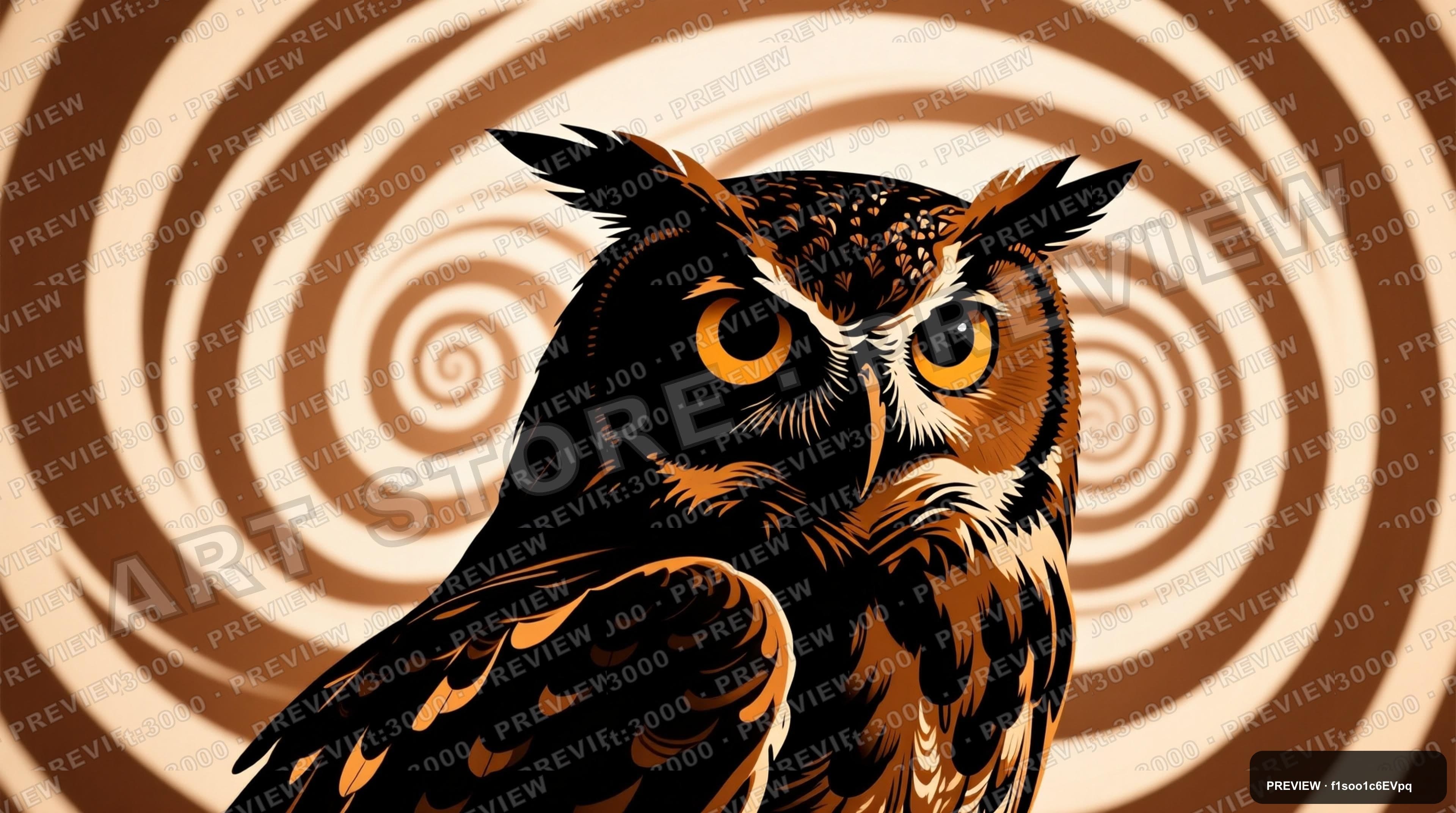 Owls, Epic aesthetic, Silhouette, Energetic mood, Brown accents, Spirals patt... — wallpaper — 3840×2144, Space, Cinematic, Energetic