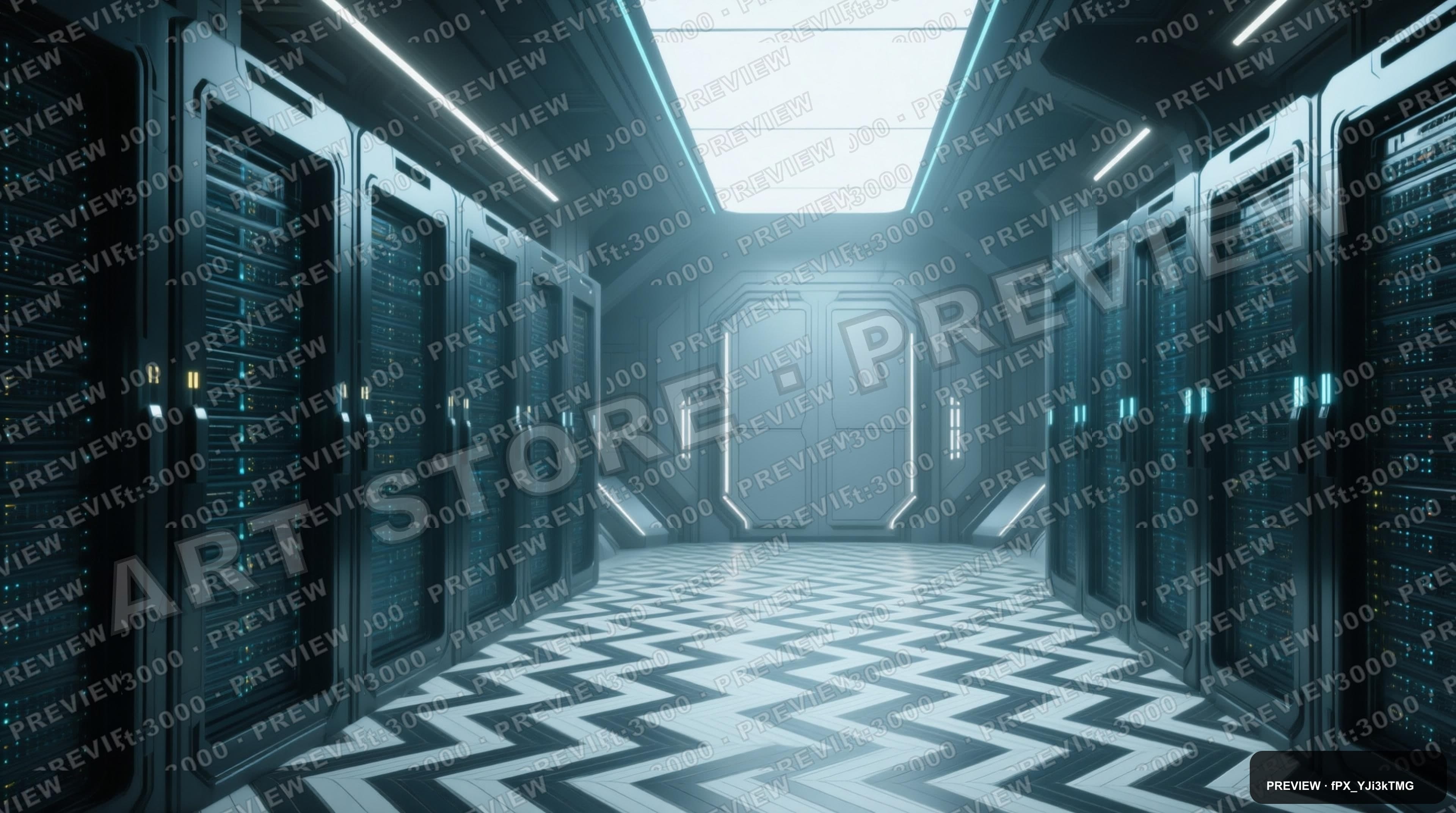 Server Room, Spacepunk aesthetic, Architectural Visualization, Minimal mood, ... — wallpaper — 3840×2144, Space, Cinematic, Minimal