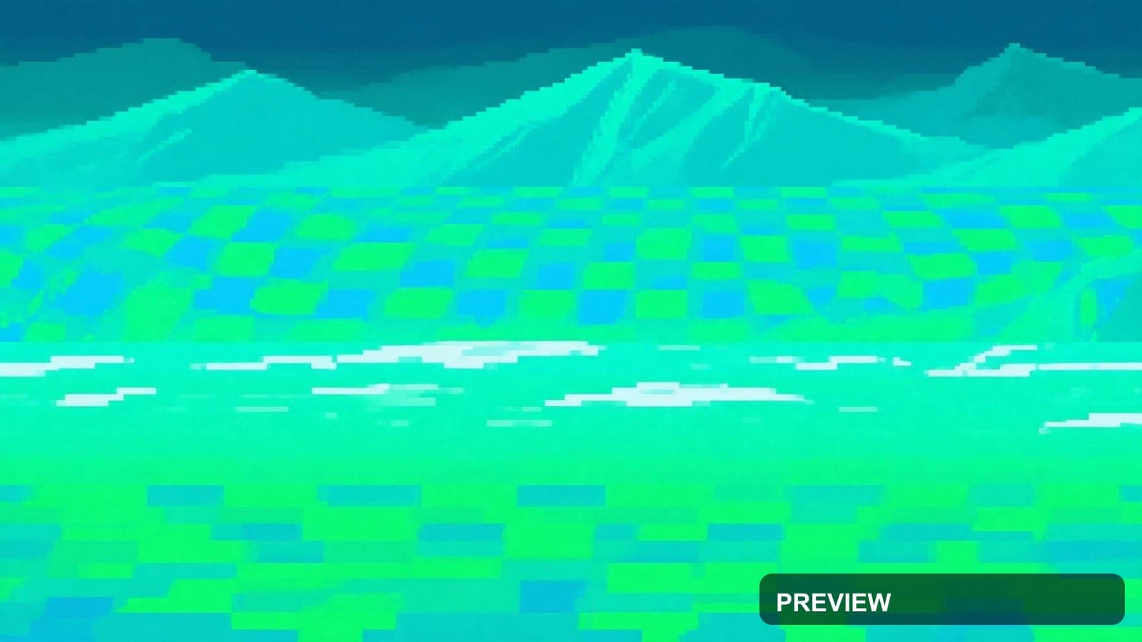Glacier, Retro Arcade aesthetic, Pixel Art, Bright mood, Neon Green accents, ... — wallpaper — 1920×1080, Neon, Cinematic, Bright