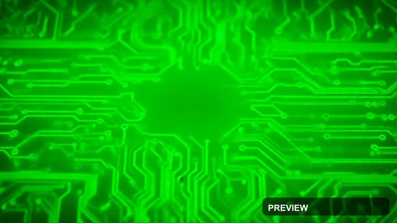 a neon-green circuit board pattern wallpaper, soft cinematic lighting, smooth... — 1280×720, Neon, Cinematic, Soft
