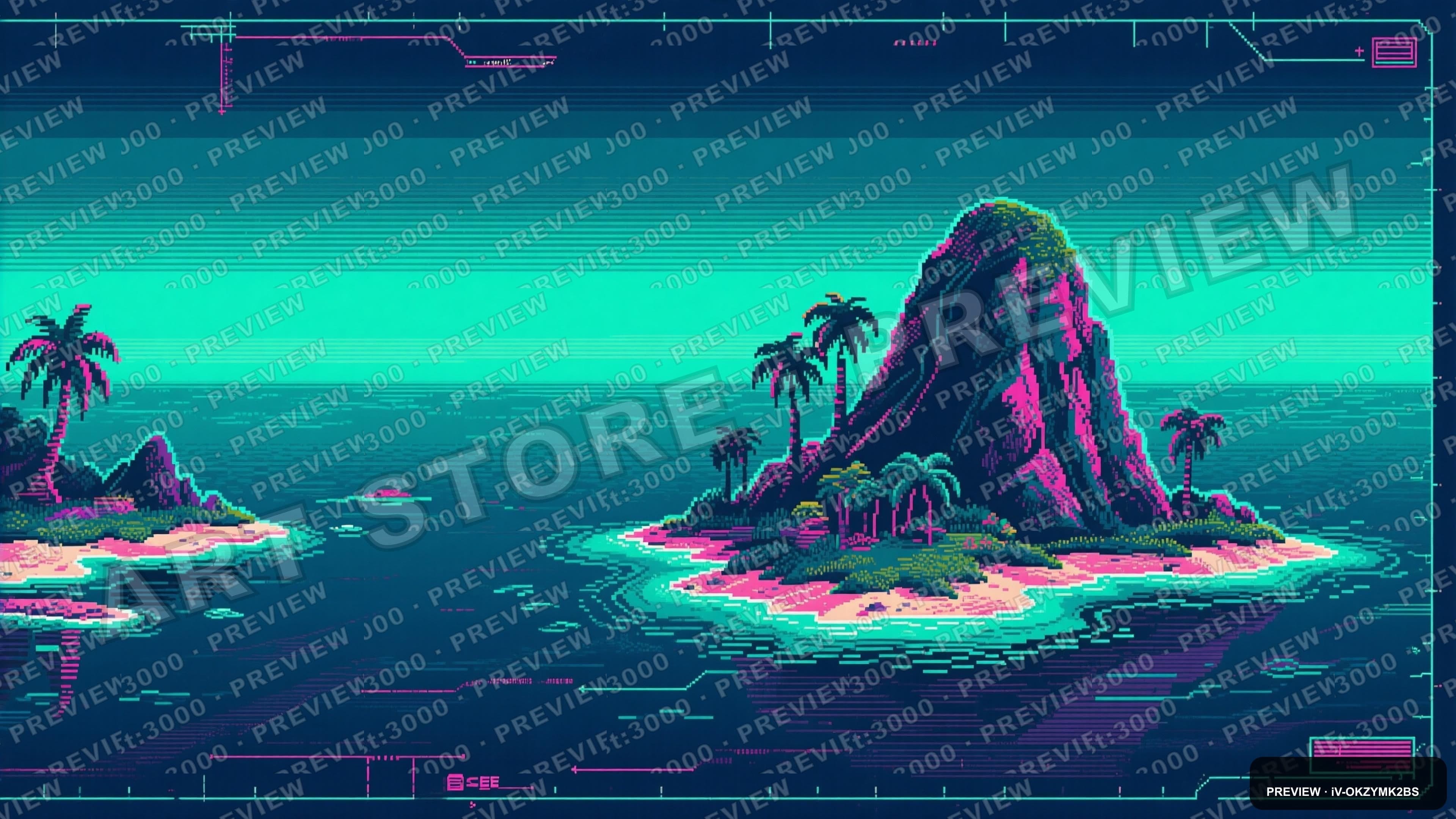 Island · Neon · Blueprint — wallpaper — 3840×2160, Neon, Cinematic, Epic