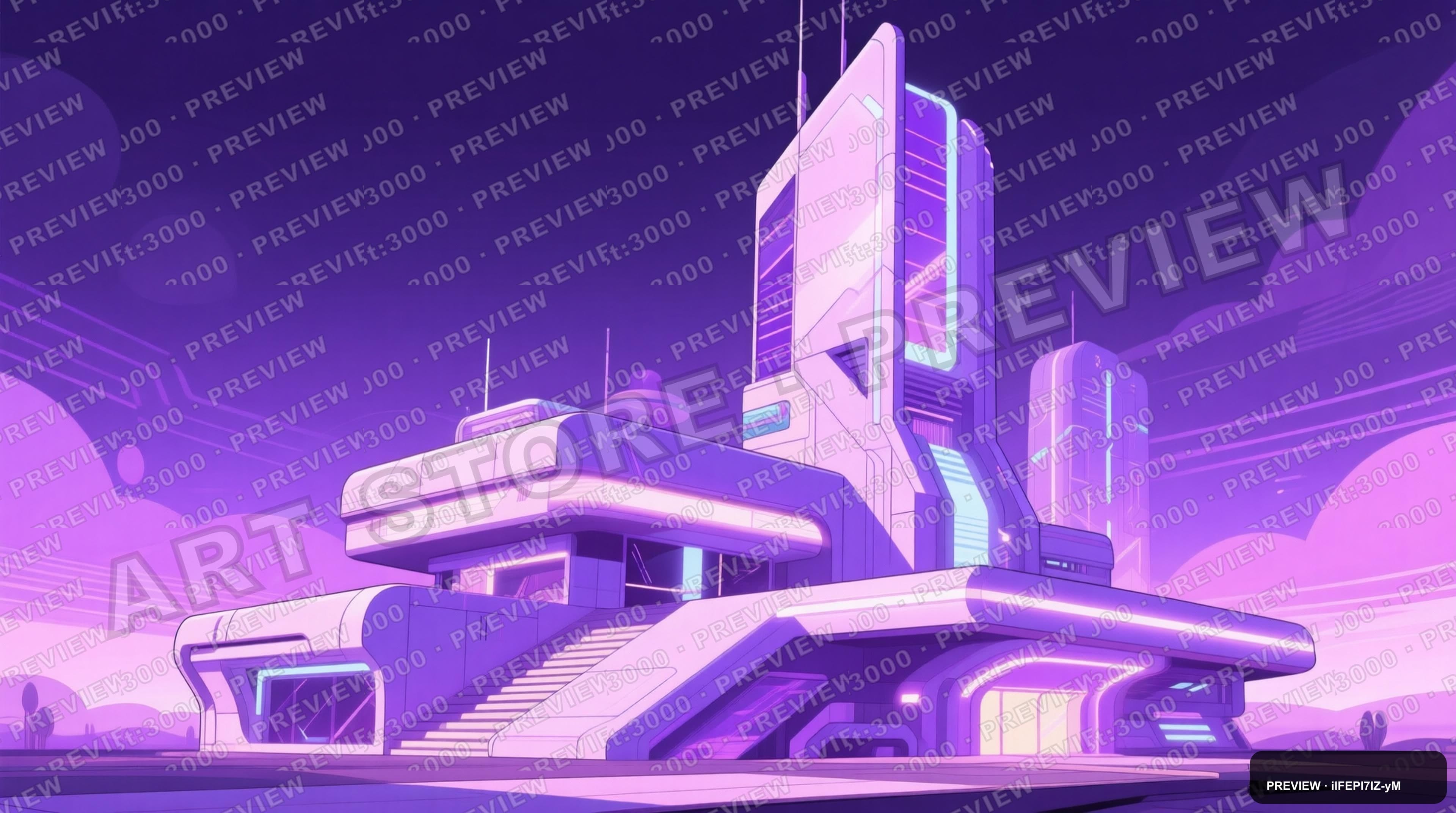 Futuristic Architecture, Retro Futurism aesthetic, Cel Shaded, Playful mood, ... — wallpaper — 3840×2144, Space, Cinematic, Soft