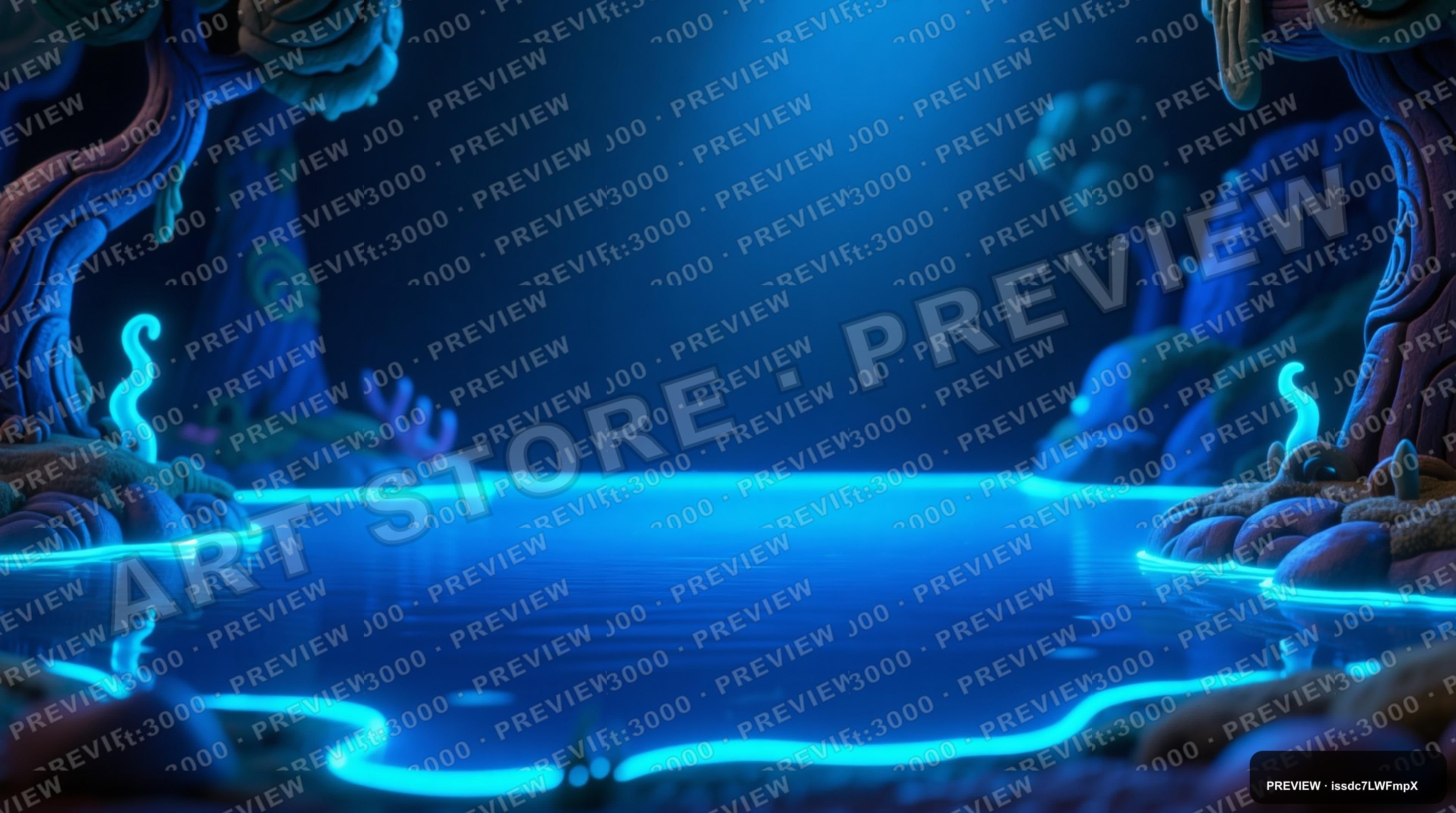 Lake, Mythic aesthetic, Claymation, Nostalgic mood, Neon Blue accents, ultra ... — wallpaper — 3840×2144, Neon, Cinematic, Nostalgic