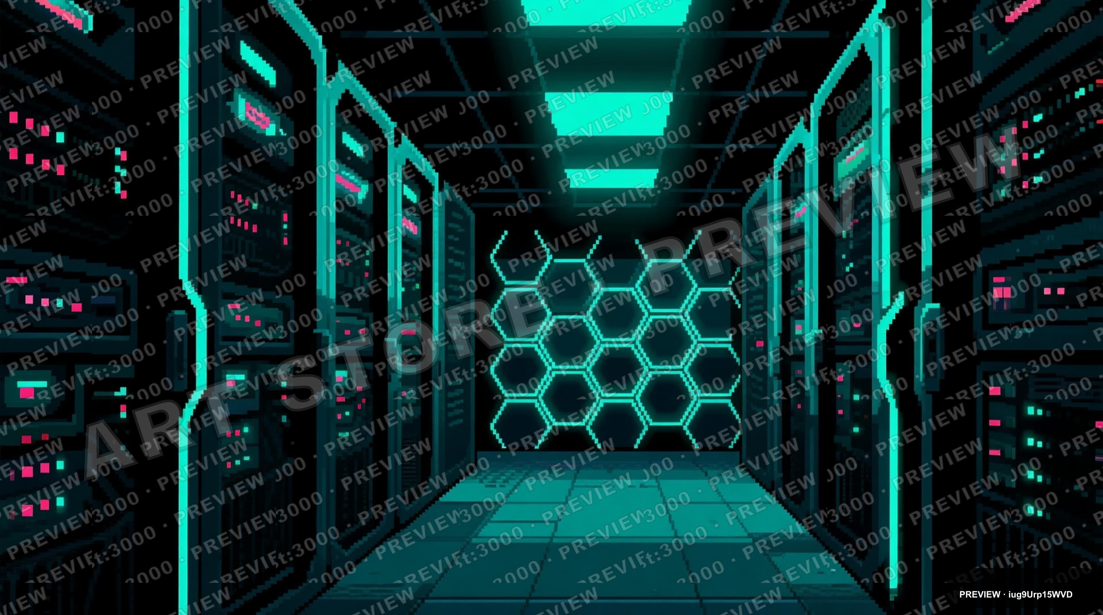 Server Room, Retro Arcade aesthetic, Cel Shaded, Dark mood, High Contrast acc... — wallpaper — 3840×2144, Neon, Cinematic, Dark
