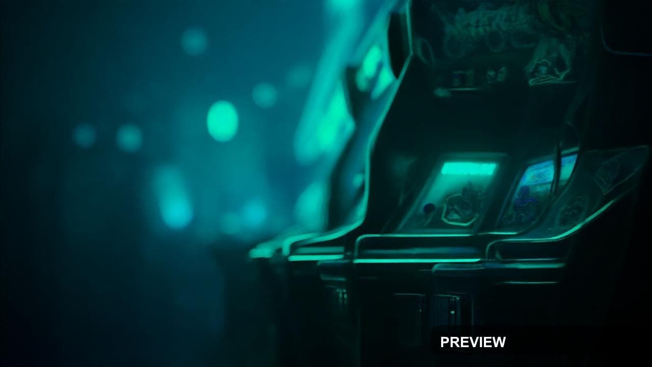 Downtown, Retro Arcade aesthetic, Bokeh, Energetic mood, Neon Teal accents, h... — wallpaper — 1280×720, Neon, Cinematic, Energetic