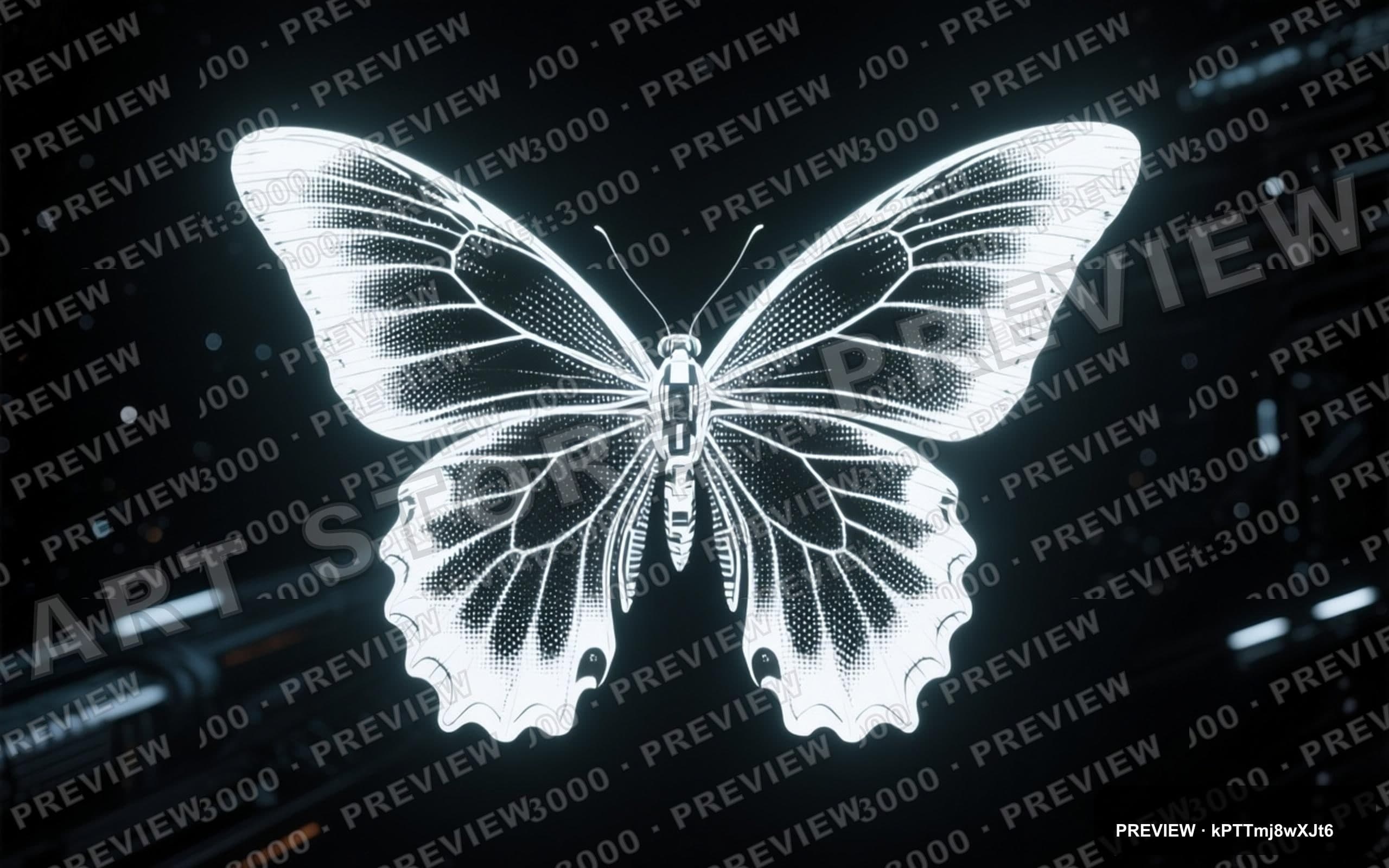 Butterflies, Spacepunk aesthetic, Dithered, Dark mood, White accents, high de... — wallpaper — 2560×1600, Space, Cinematic, Dark