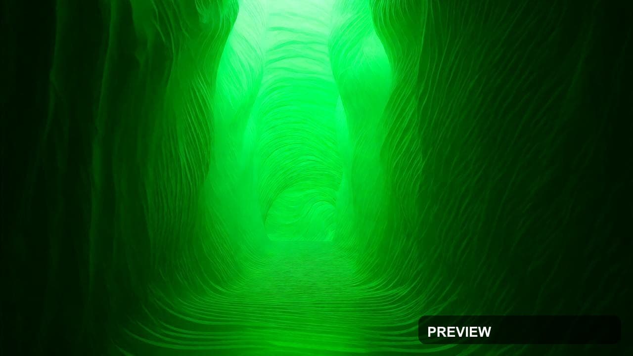 Alley, Naturecore aesthetic, 3D Render, Bold mood, Green accents, Spirals pat... — wallpaper — 1280×720, Space, Cinematic, Bold