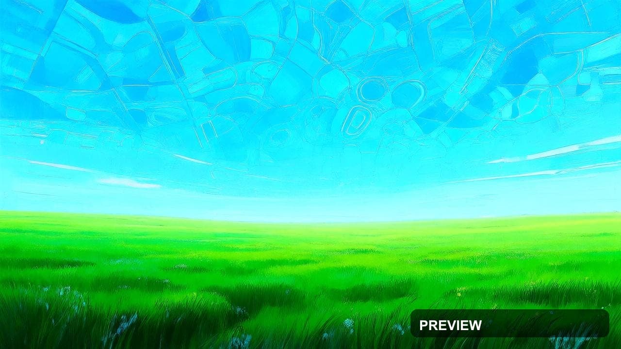 Meadow, Sci‑Fi aesthetic, Acrylic Painting, Futuristic mood, Cool Palette acc... — wallpaper — 1280×720, Sci‑Fi, Cinematic, Soft