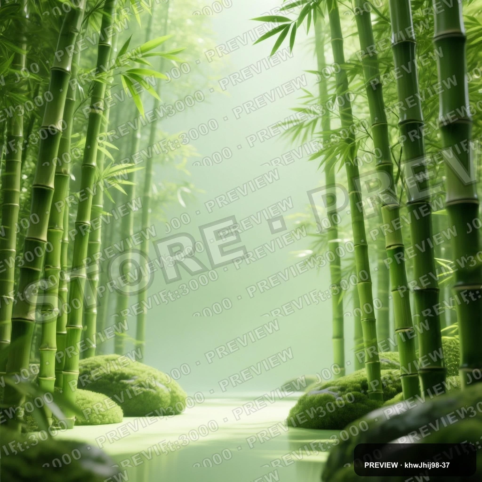 Bamboo Grove, Bright aesthetic, Product Render, Meditative mood, Lime accents... — wallpaper — 2048×2048, Space, Cinematic, Bright