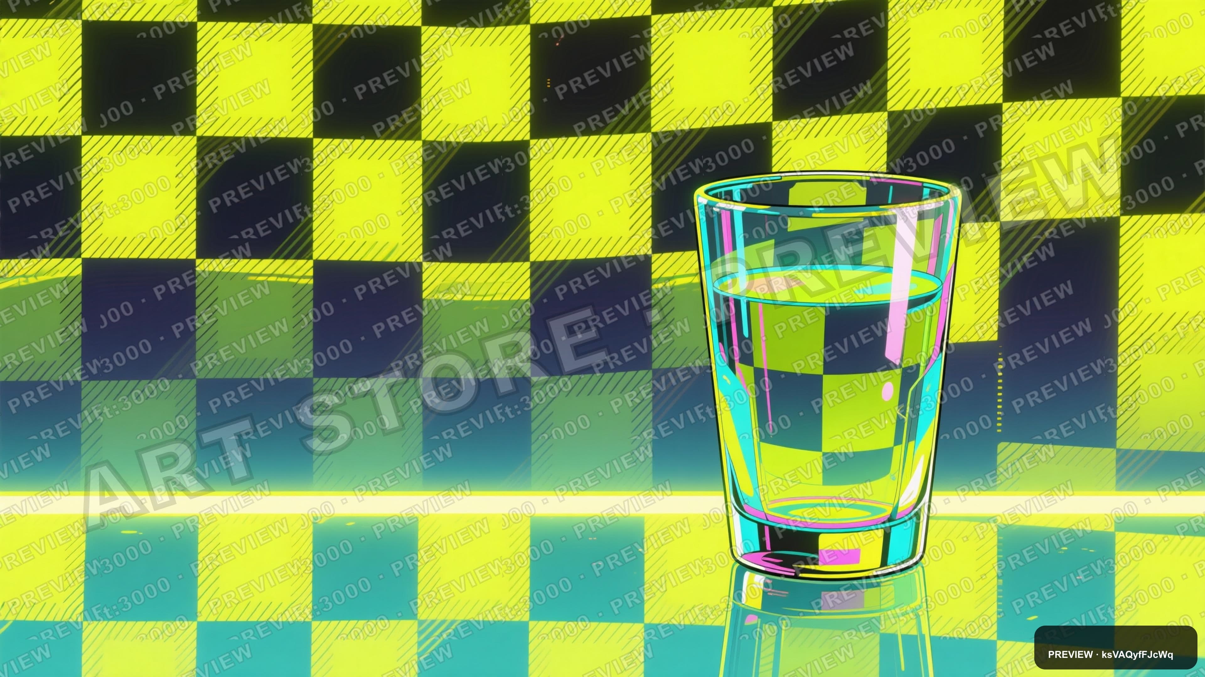 Glass, Synthwave aesthetic, Cel Shaded, Playful mood, Neon Yellow accents, Pl... — wallpaper — 3840×2160, Neon, Cinematic, Playful