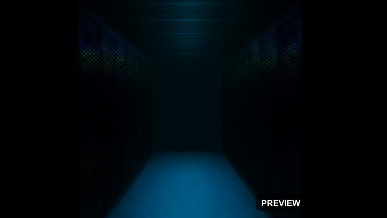 Server Room, Dark aesthetic, Soft Focus, Energetic mood, Rainbow accents, Hal... — wallpaper — 1280×720, Space, Cinematic, Energetic