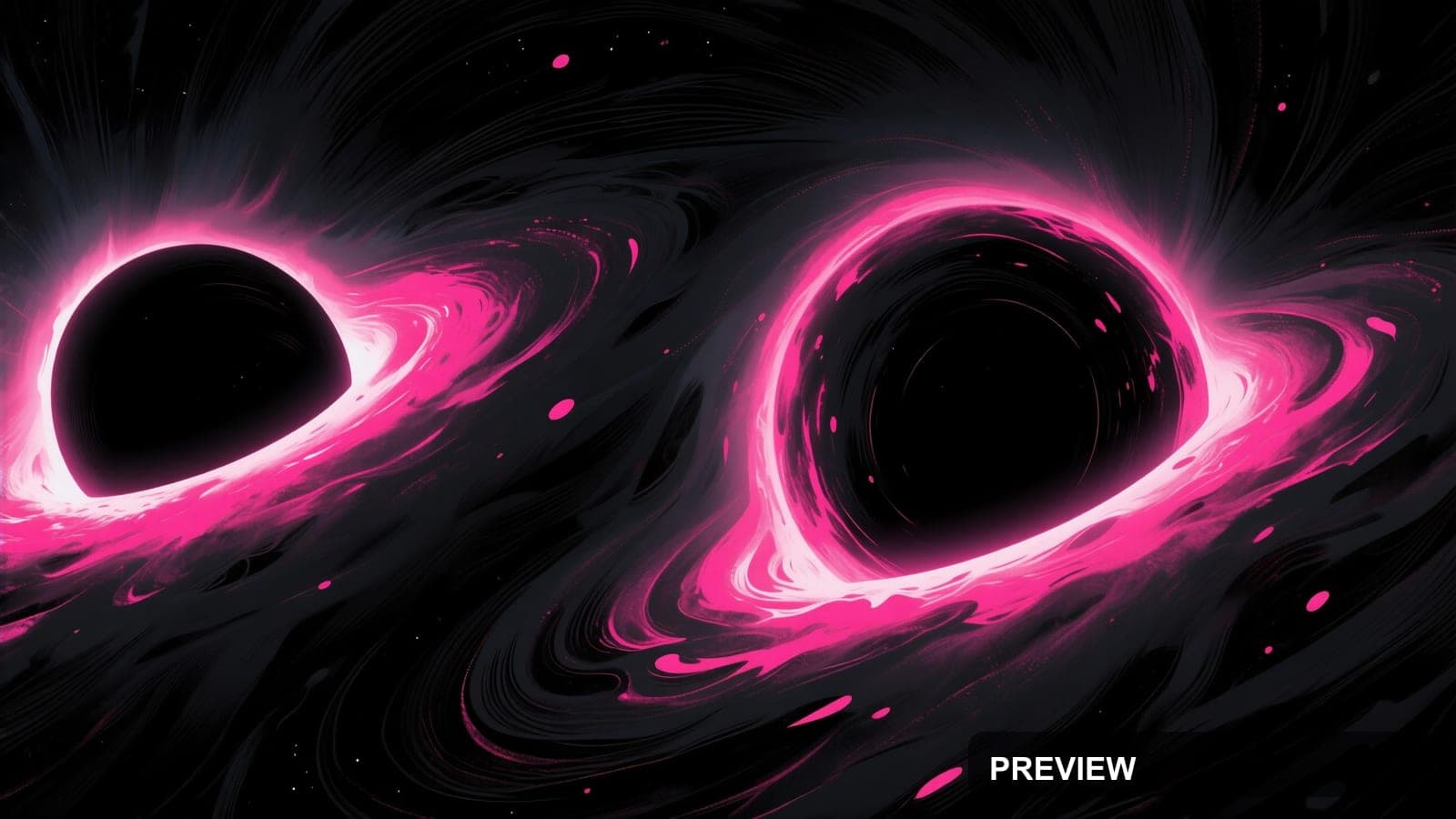 Black Hole, Chill aesthetic, Sticker Art, Moody mood, Fuchsia accents, high d... — wallpaper — 3840×2160, Space, Cinematic, Moody