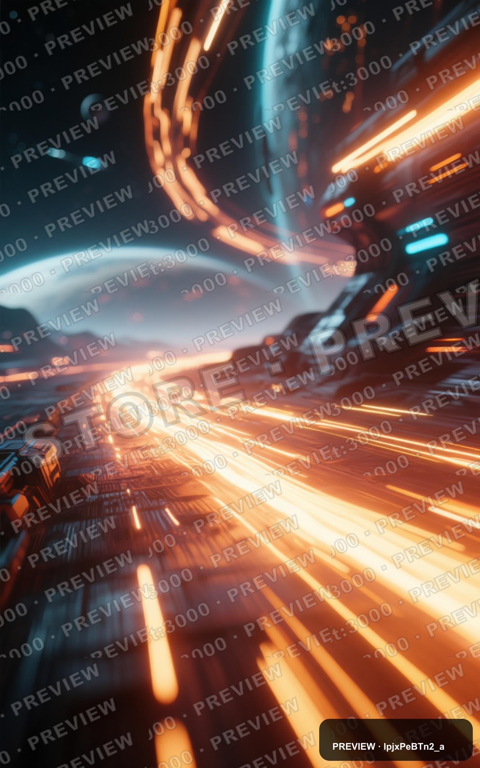 Light Trails, Spacepunk aesthetic, Soft Focus, Energetic mood, Warm Palette a... — wallpaper — 1600×2560, Space, Cinematic, Energetic