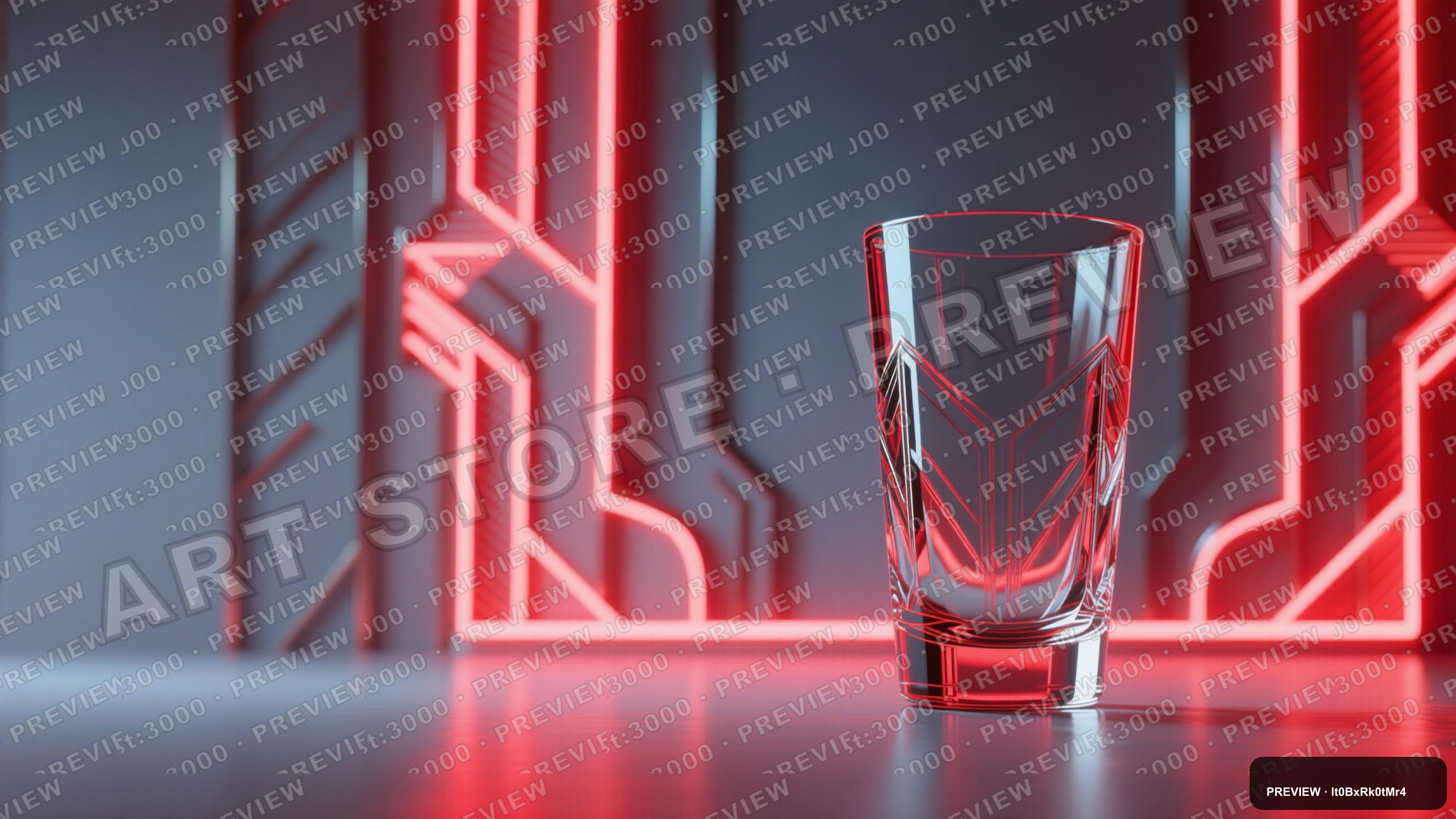 Glass, Synthwave aesthetic, Art Deco, Minimal mood, Red accents, ultra clean,... — wallpaper — 3840×2160, Neon, Cinematic, Minimal