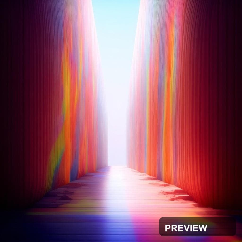 Alley, Abstract aesthetic, Photorealistic, Bright mood, Rainbow accents, high... — wallpaper — 1024×1024, Space, Photorealistic, Bright