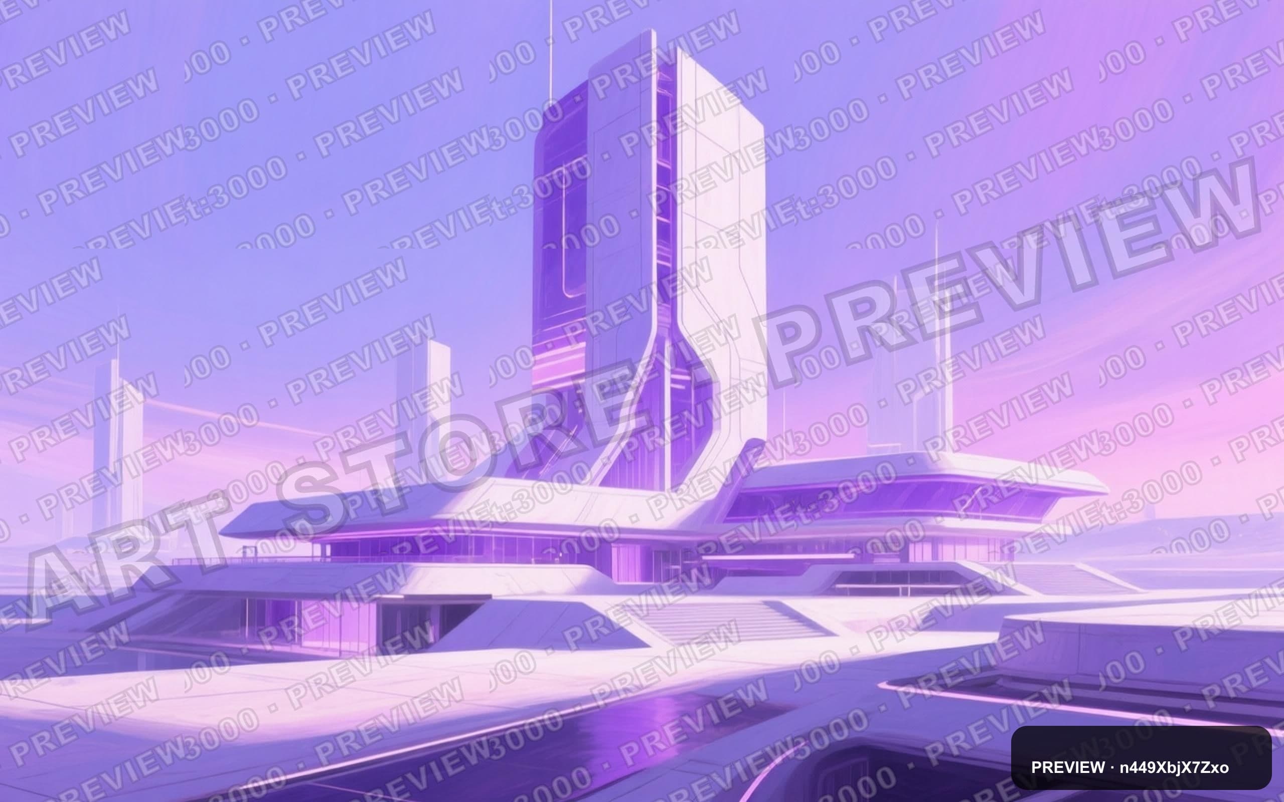 Futuristic Architecture, Vaporwave aesthetic, Gouache, Minimal mood, Violet a... — wallpaper — 2560×1600, Vaporwave, Cinematic, Minimal