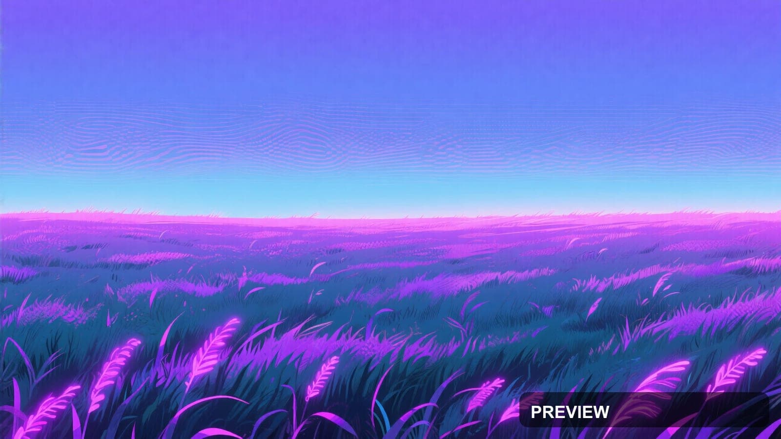 Meadow, Synthwave aesthetic, Stylized Illustration, Calm mood, Neon Violet ac... — wallpaper — 3840×2160, Neon, Cinematic, Calm