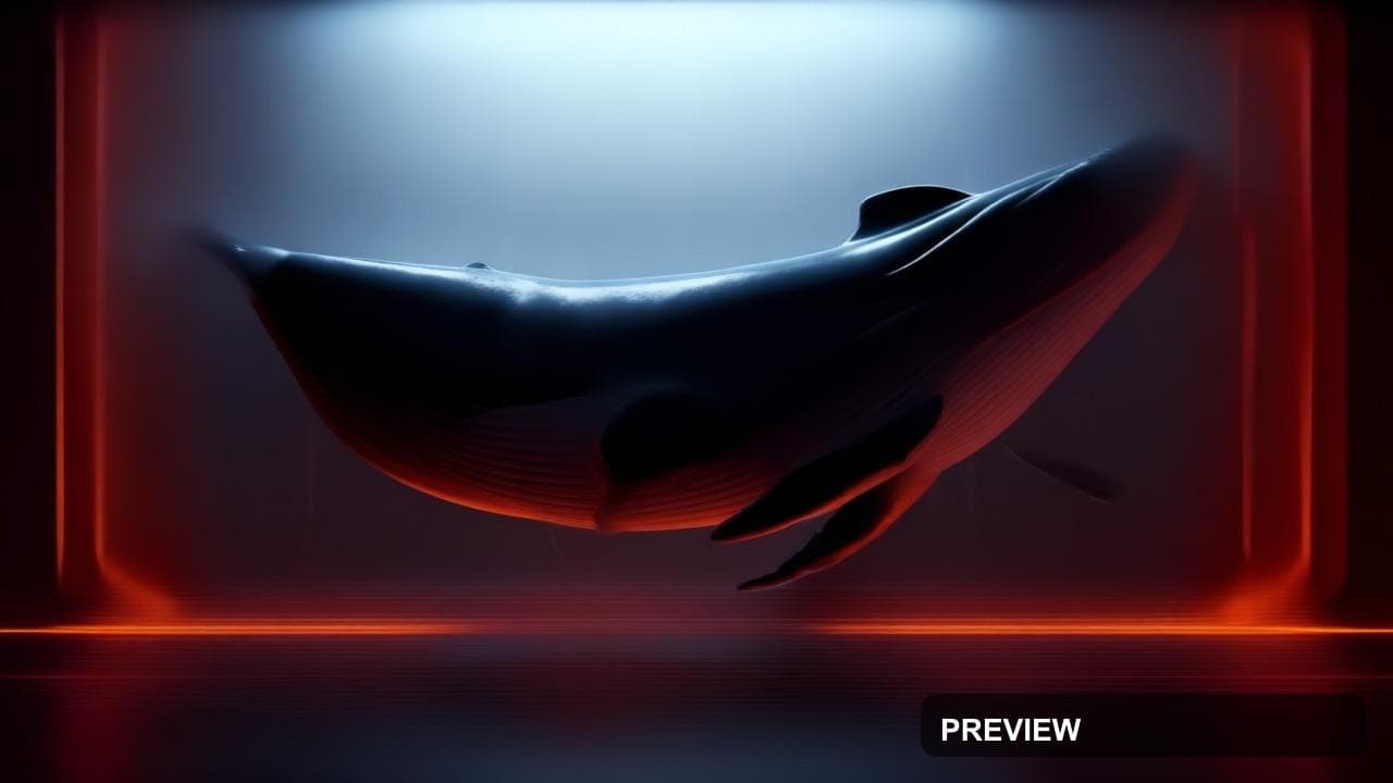 Whales, Luxury aesthetic, Photorealistic, Futuristic mood, Neon Orange accent... — wallpaper — 1280×720, Neon, Photorealistic, Soft