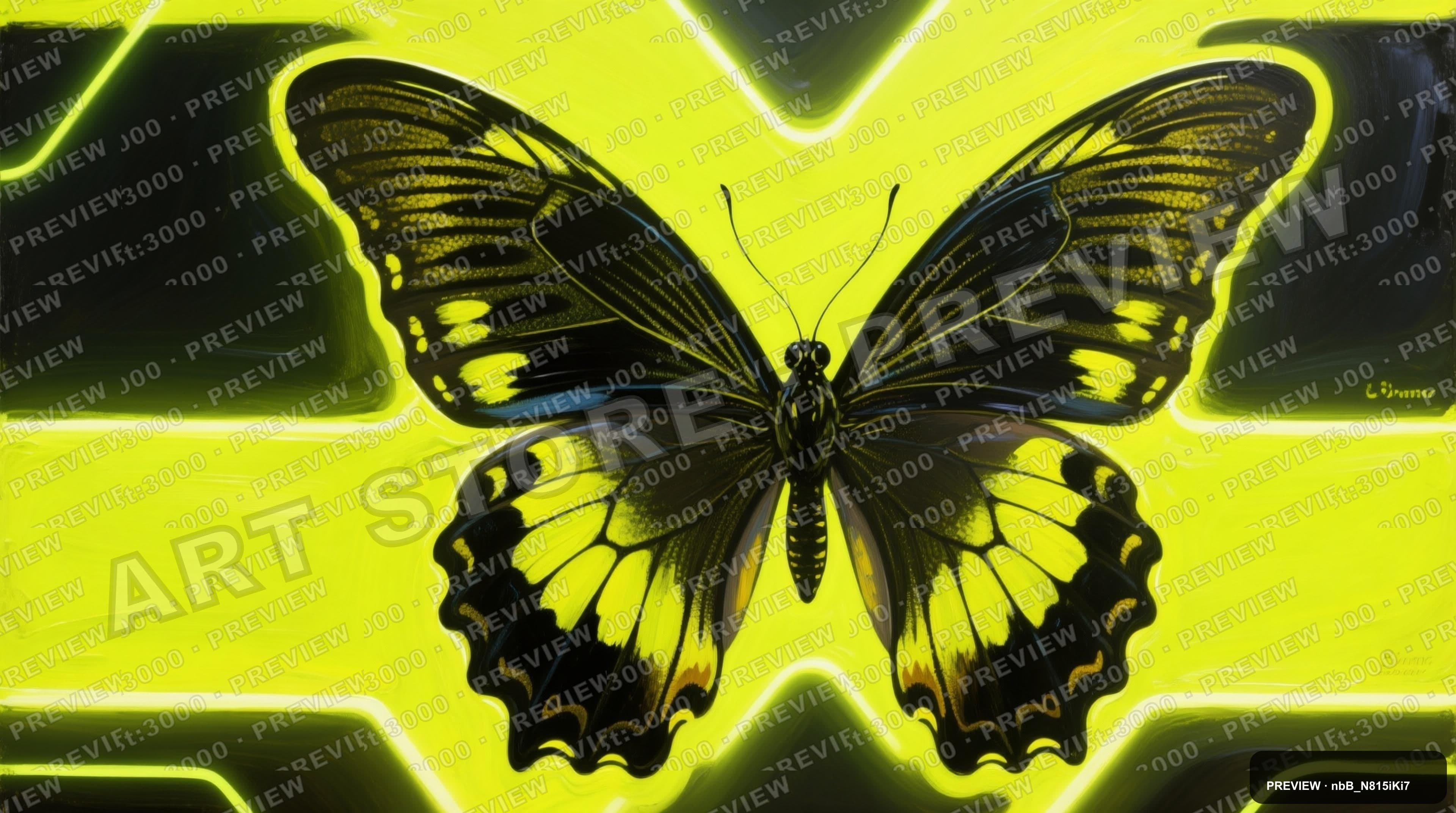 Butterflies, Luxury aesthetic, Acrylic Painting, Clean mood, Neon Yellow acce... — wallpaper — 3840×2144, Neon, Cinematic, Clean