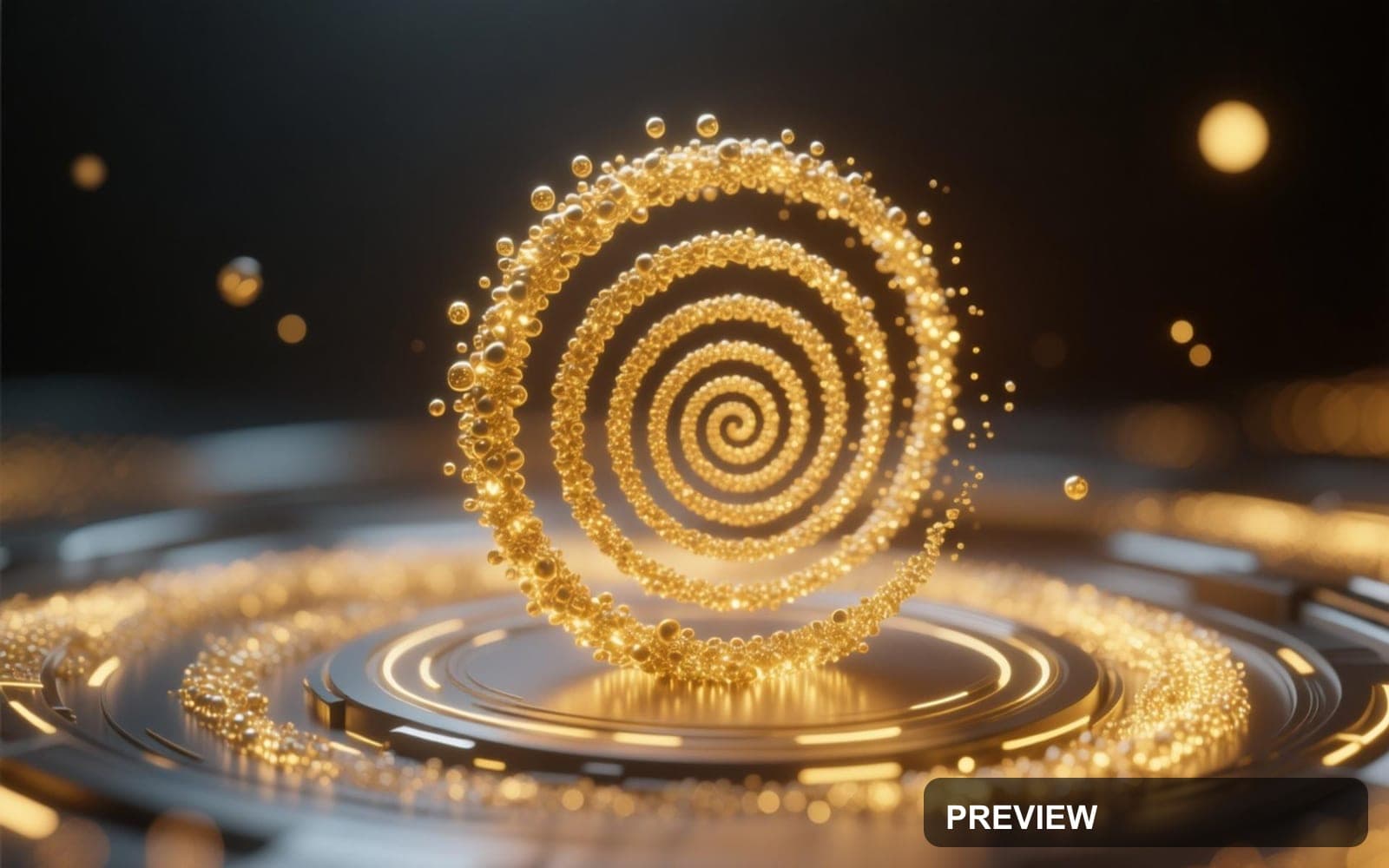 Particles, Cozy aesthetic, Miniature Diorama, Futuristic mood, Gold accents, ... — wallpaper — 1920×1200, Space, Cinematic, Cozy