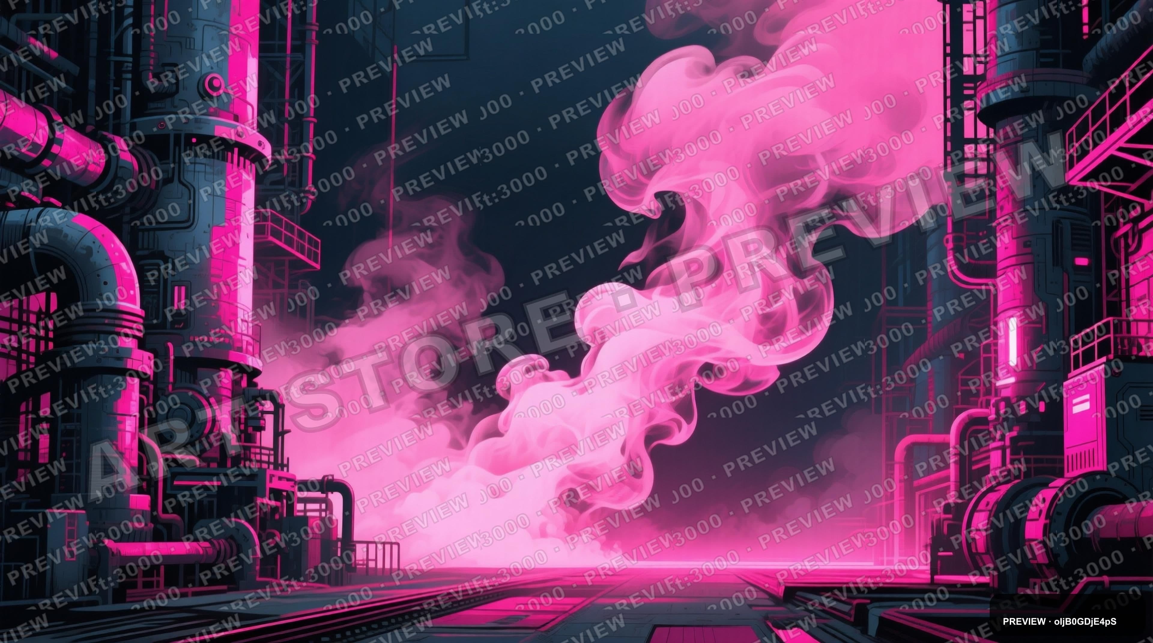 Smoke, Industrial aesthetic, Technical Illustration, Bold mood, Neon Pink acc... — wallpaper — 3840×2144, Neon, Cinematic, Bold